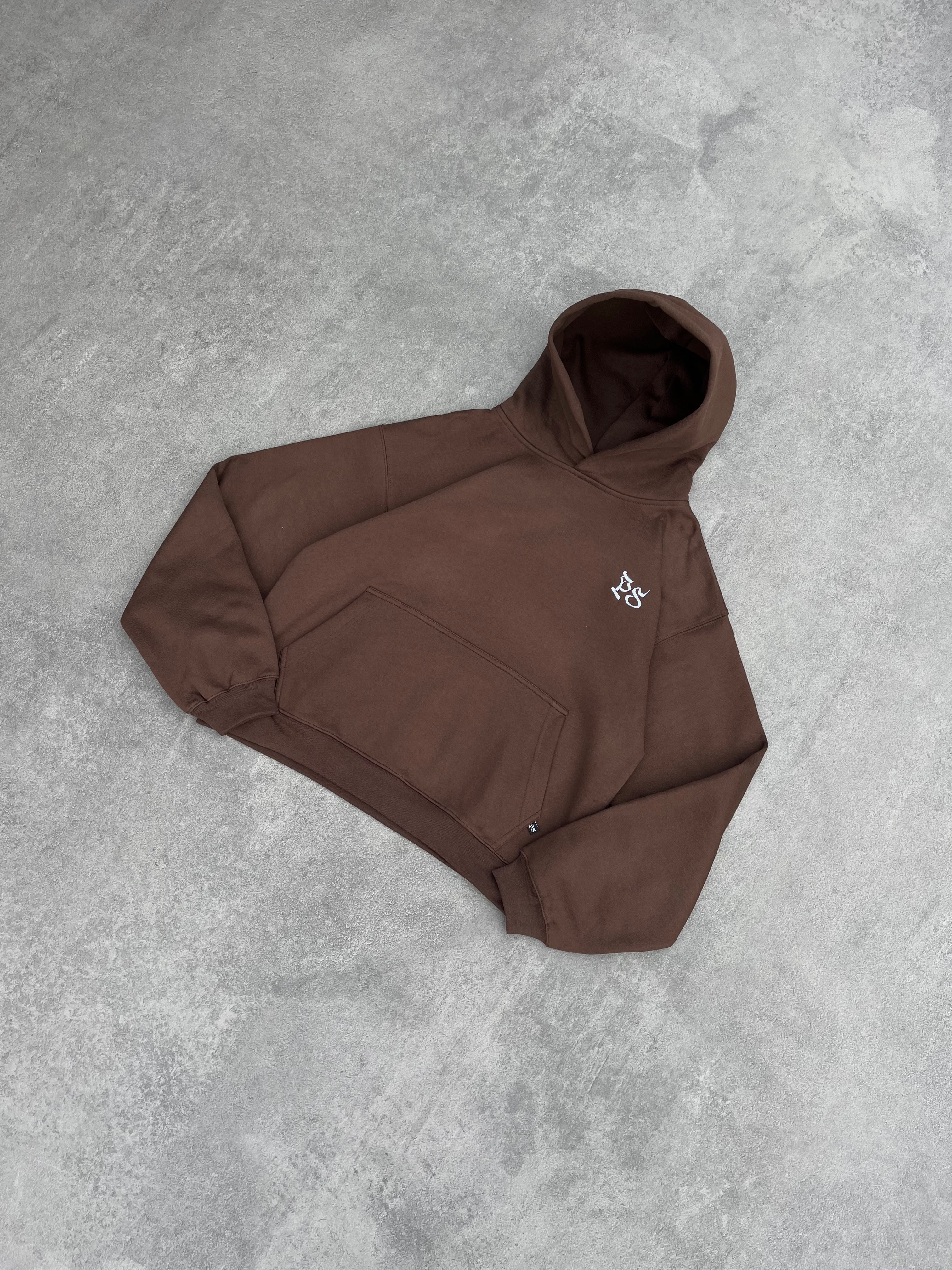BROWN BOXY HOODIE