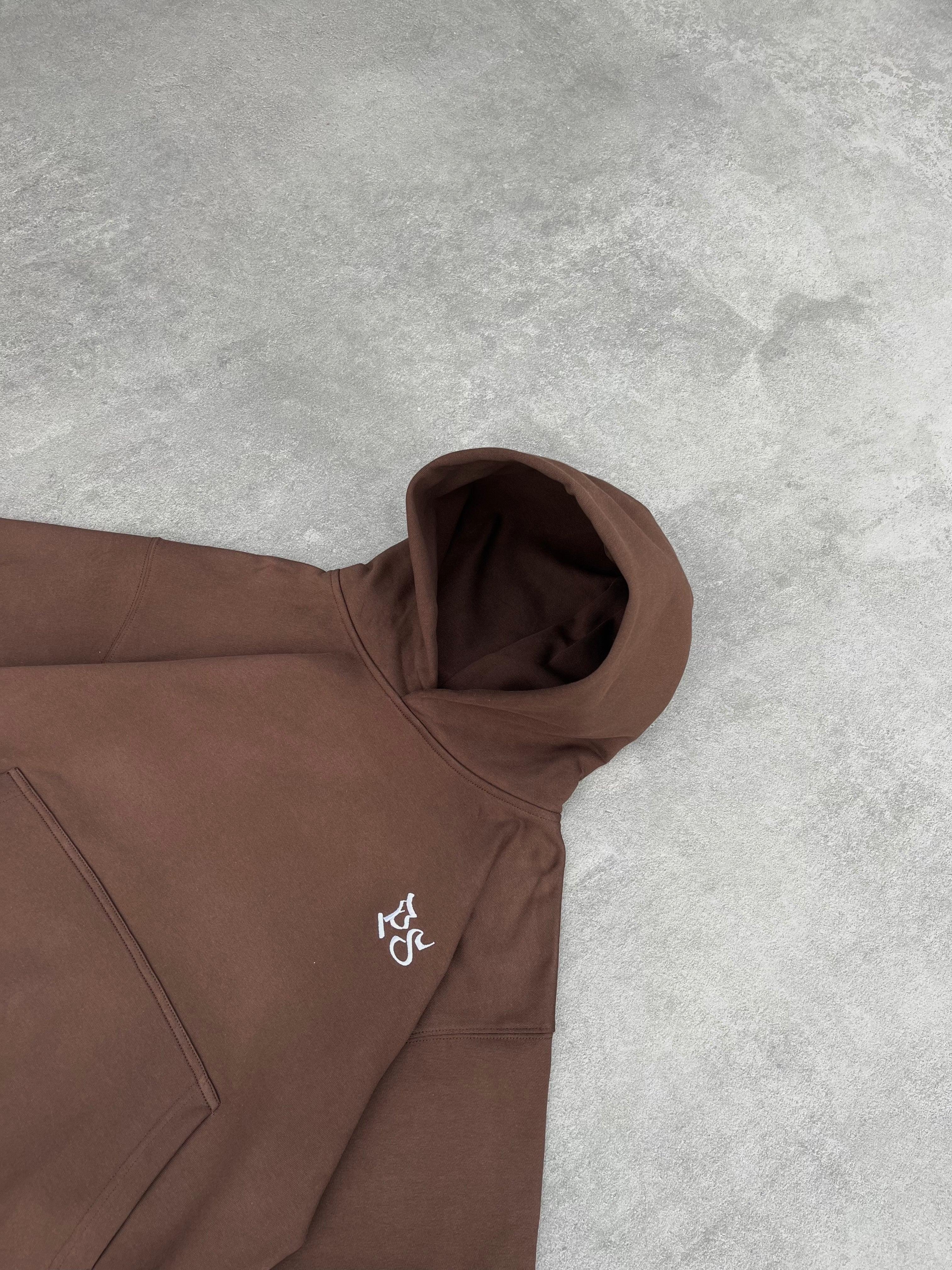 BROWN BOXY HOODIE