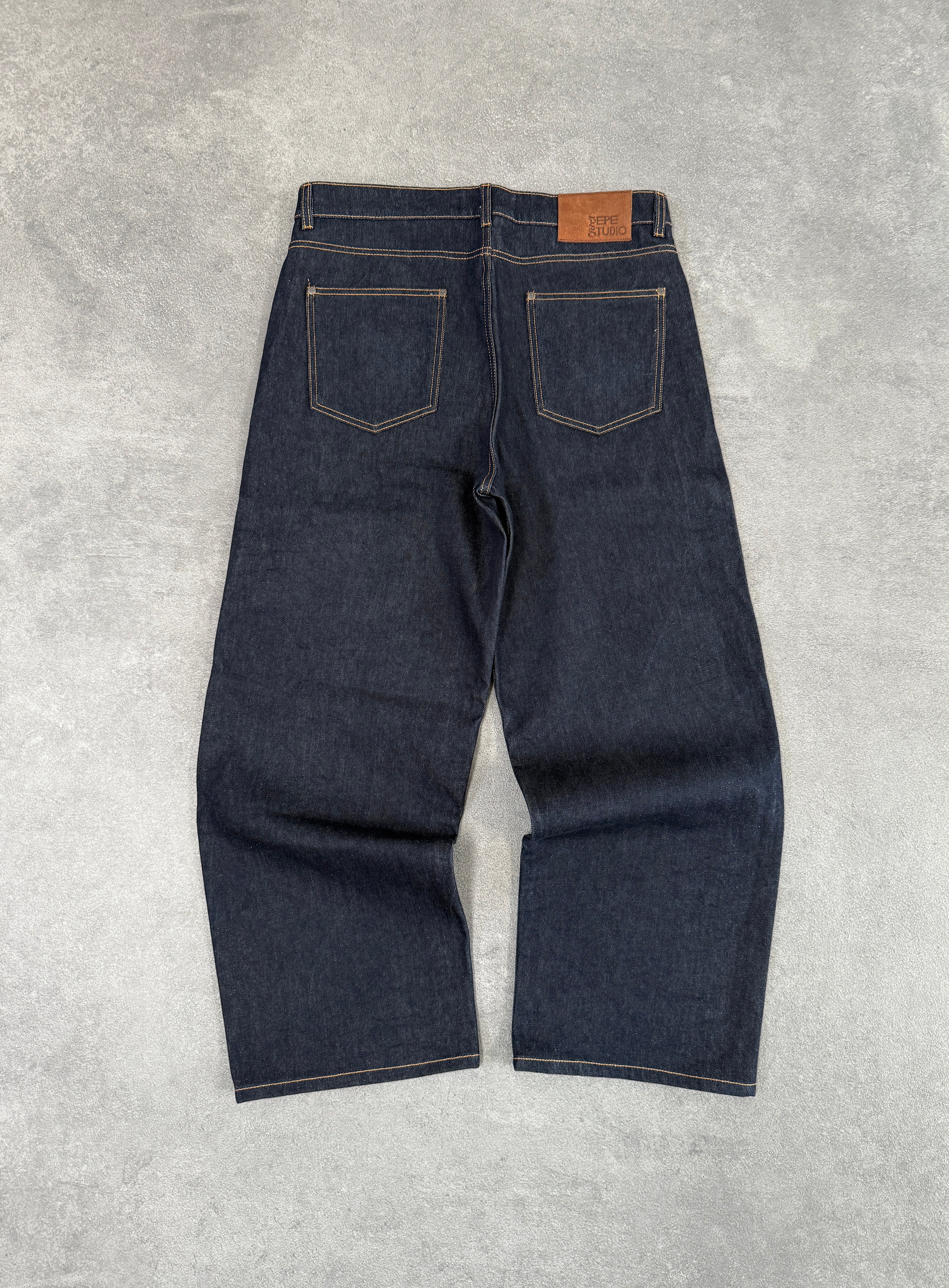 DARK BLUE RAW DENIM PANT