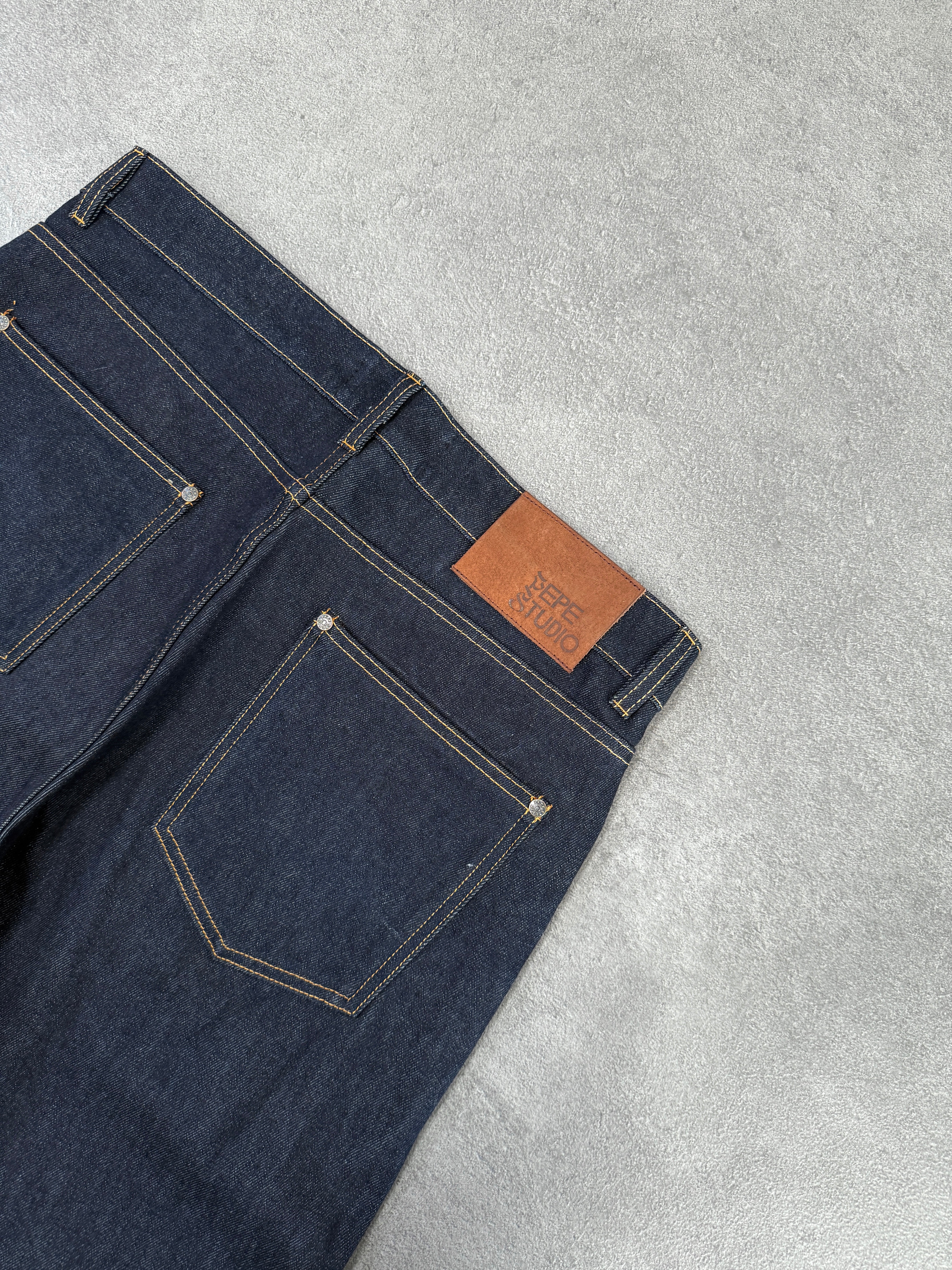 DARK BLUE RAW DENIM PANT