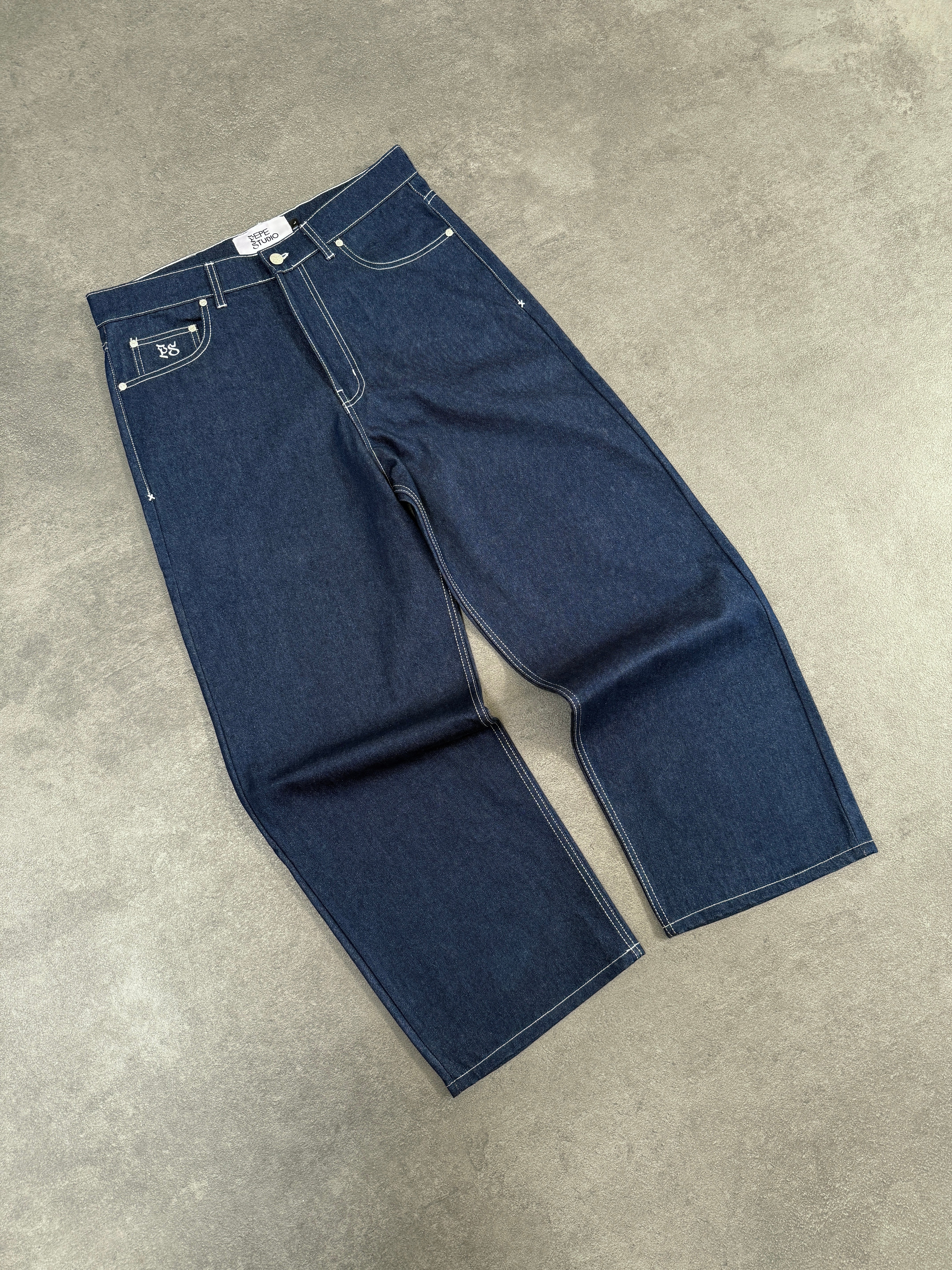 LIGHT BLUE RAW DENIM PANT