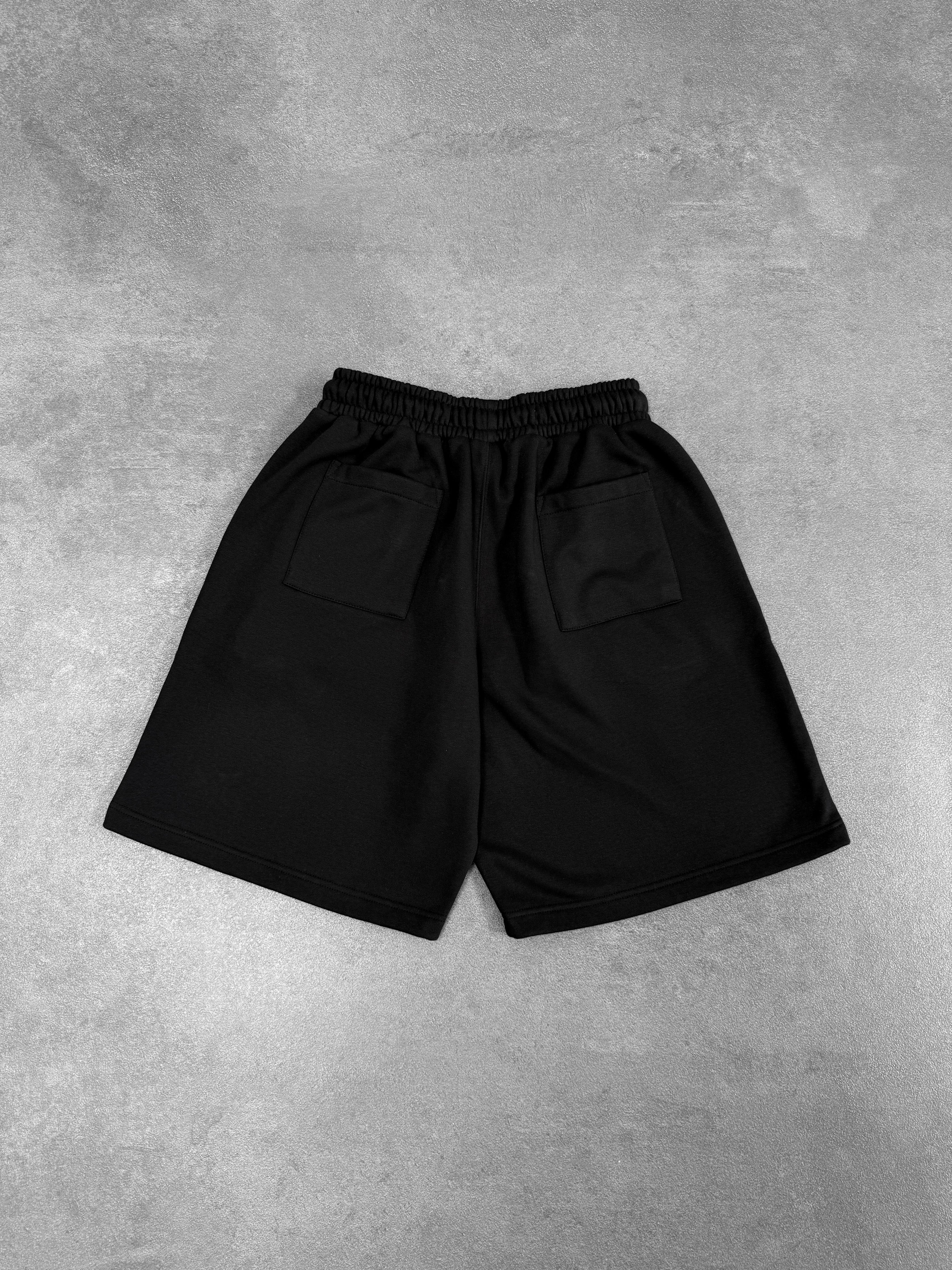 BLACK SWEATS SHORTS