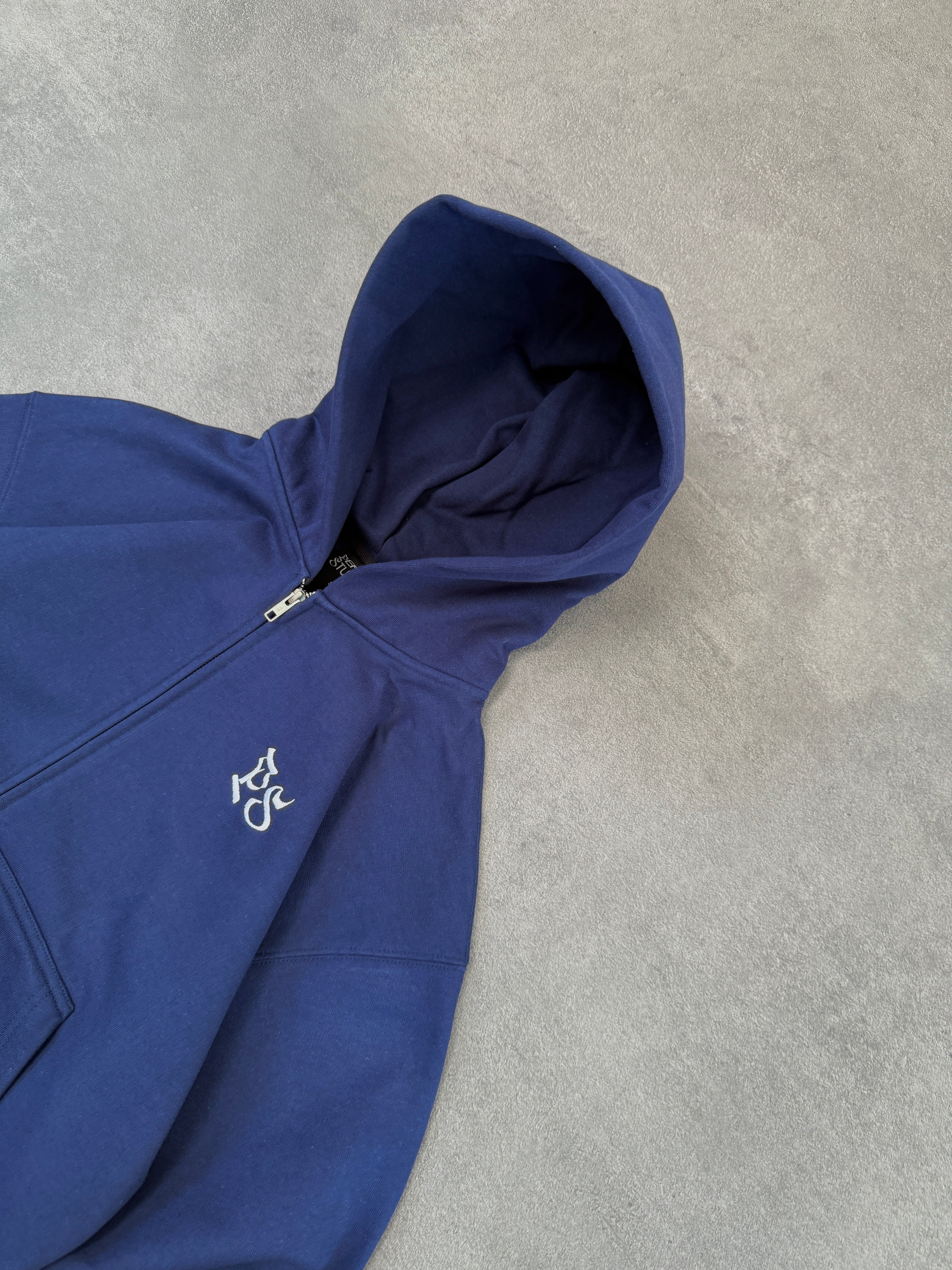 NAVY ZIP-HOODIE