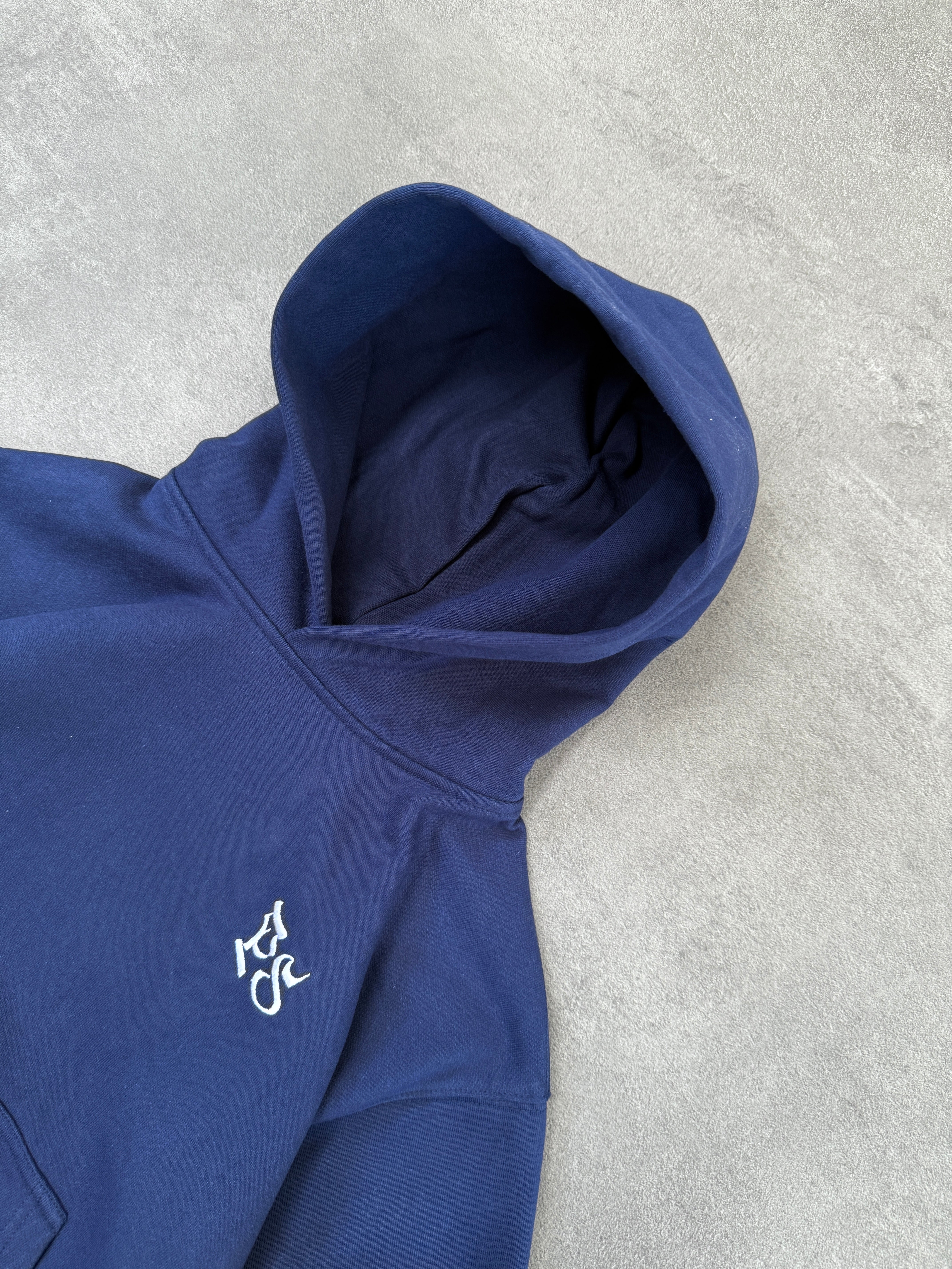 NAVY BOXY HOODIE