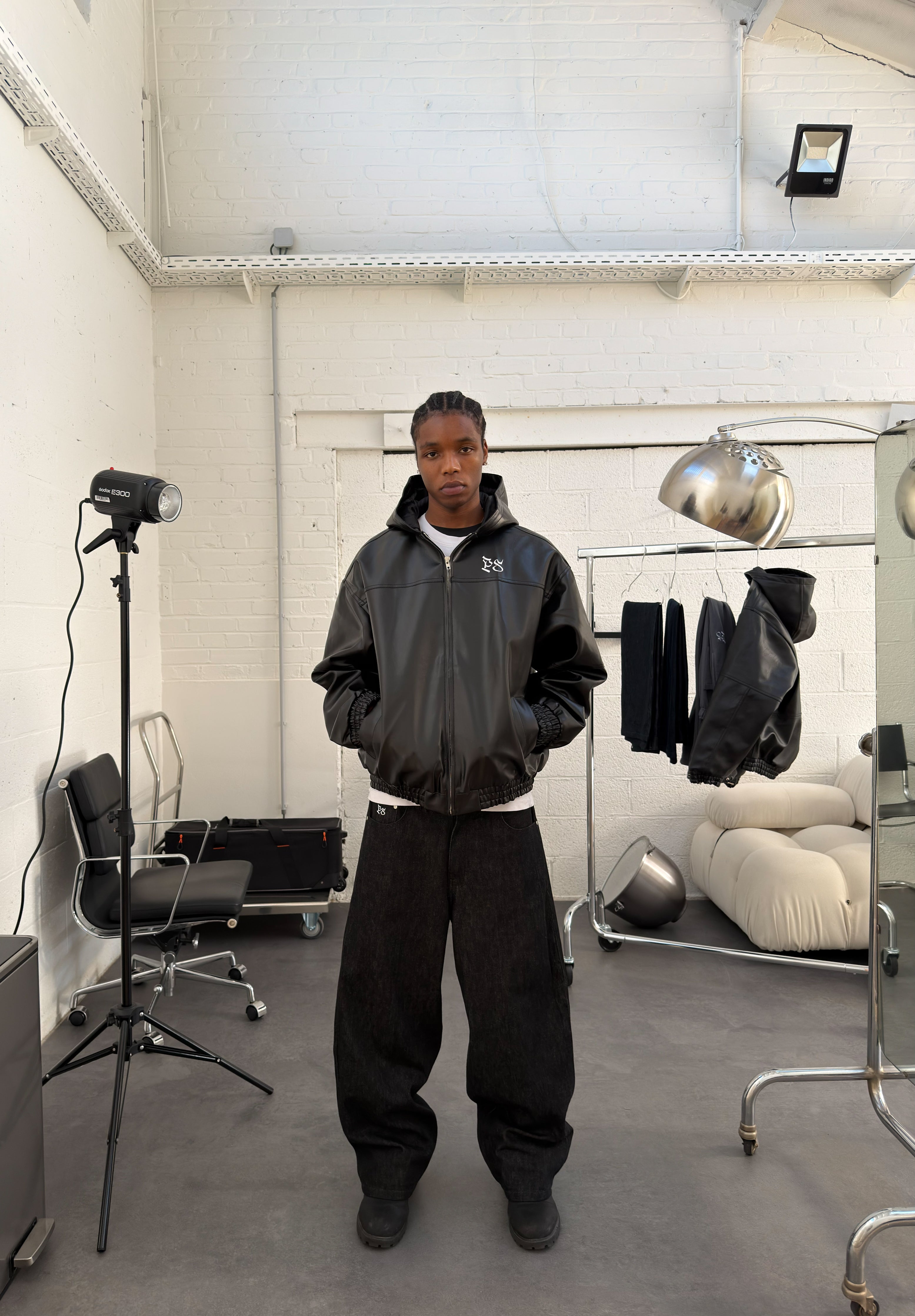 HAWK LEATHER JACKET - SHINY