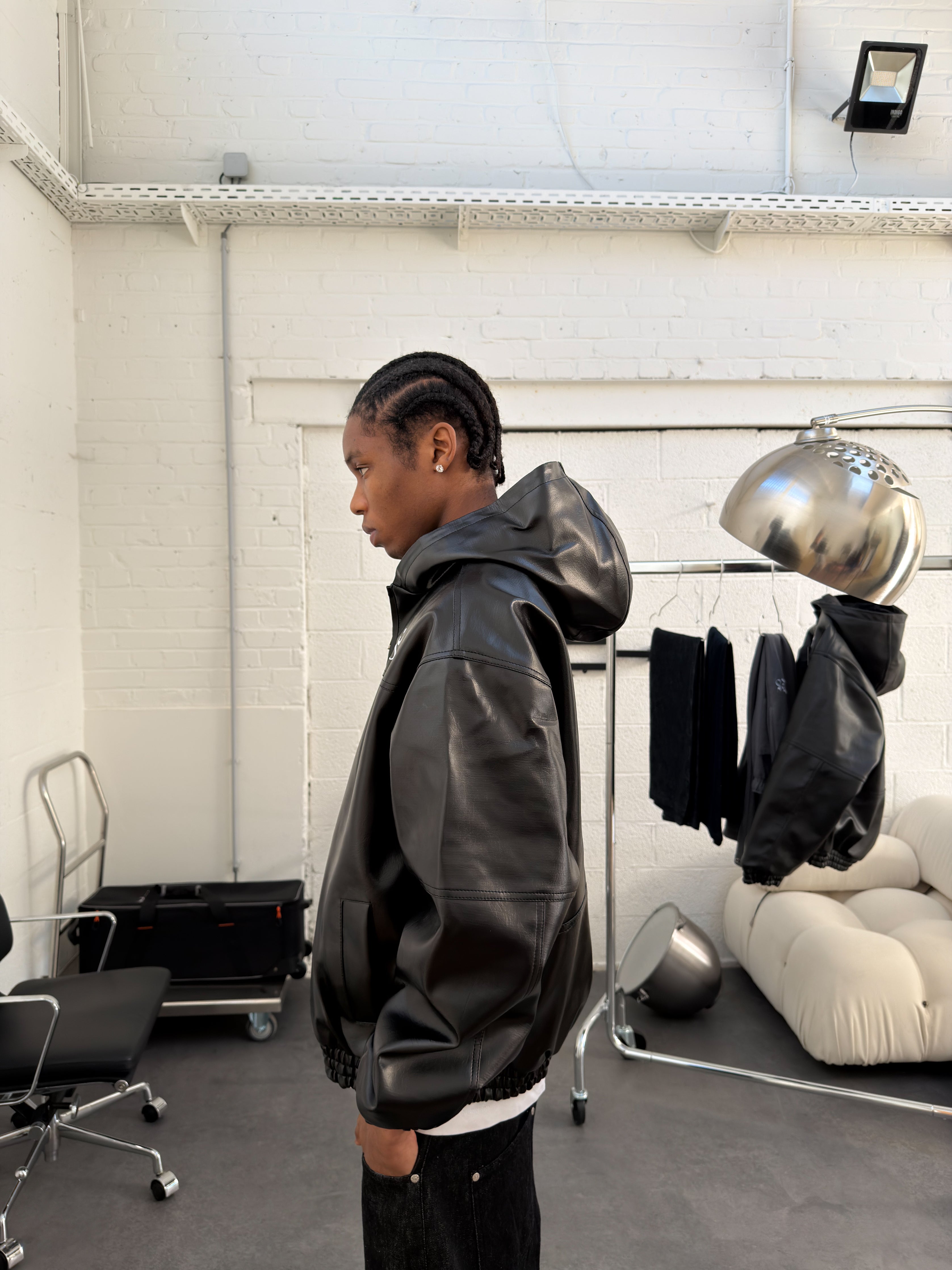 HAWK LEATHER JACKET - SHINY