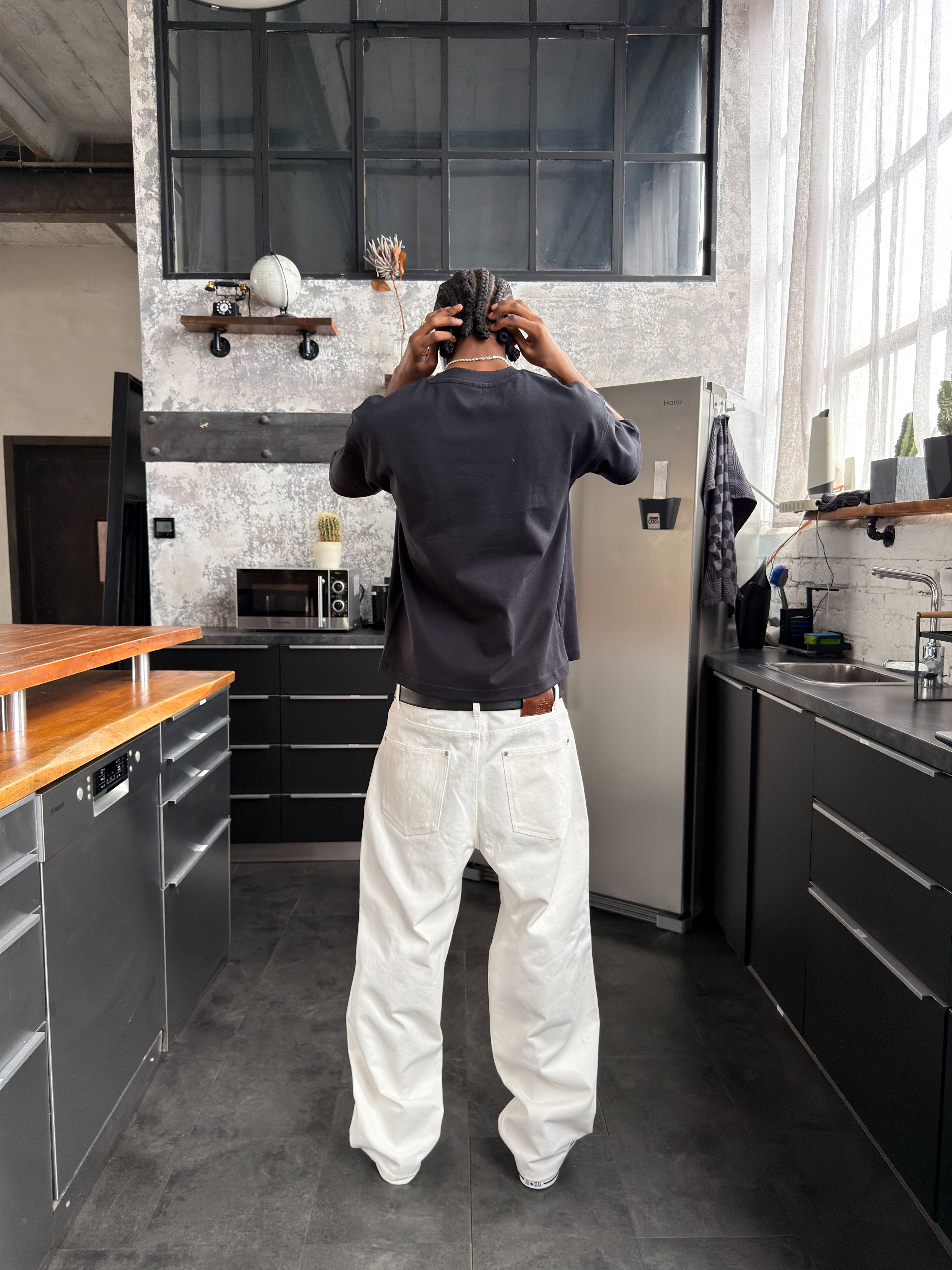 IVORY RAW DENIM PANT - WHITE VERSION