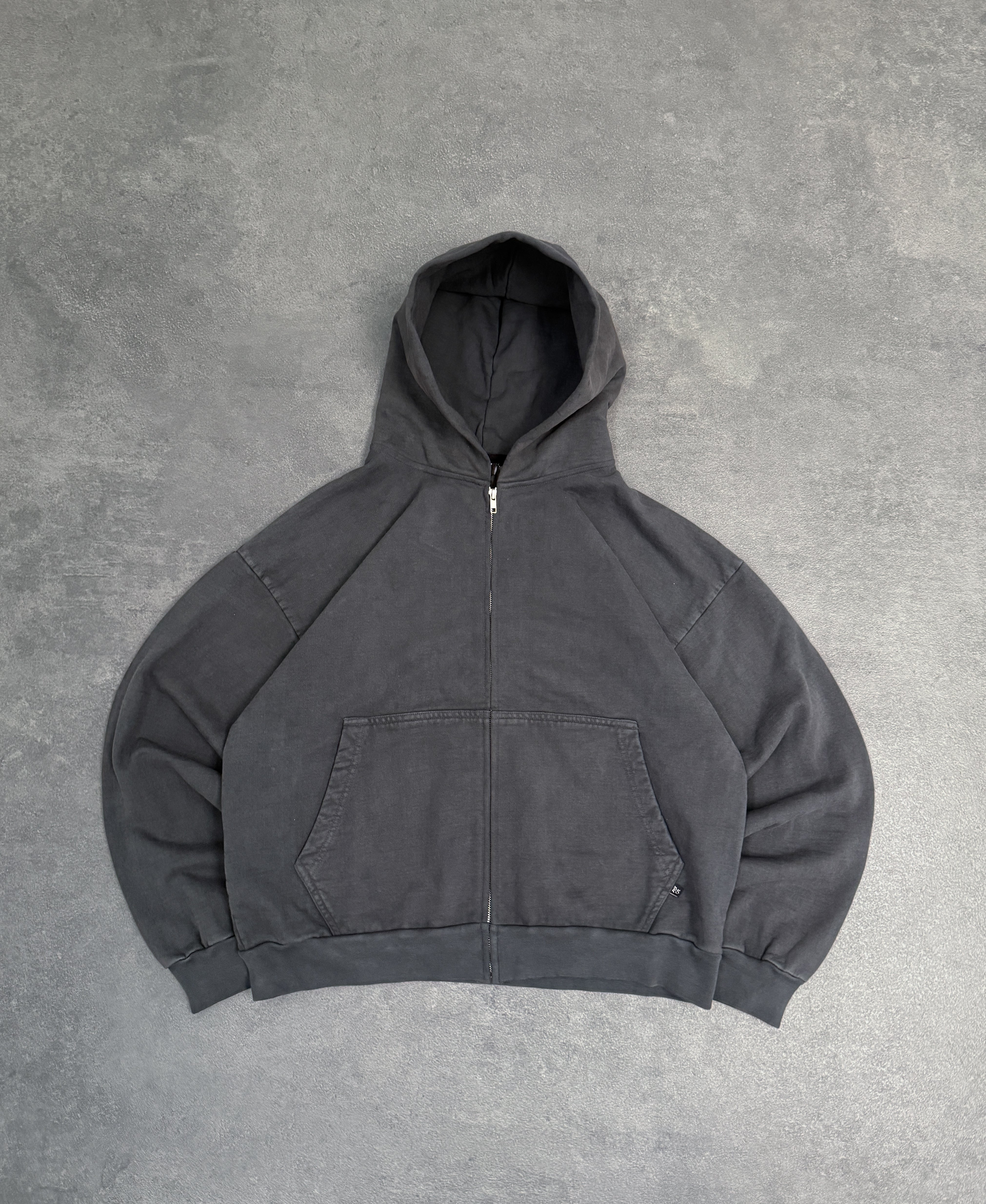SLATE FADED ZIP-HOODIE