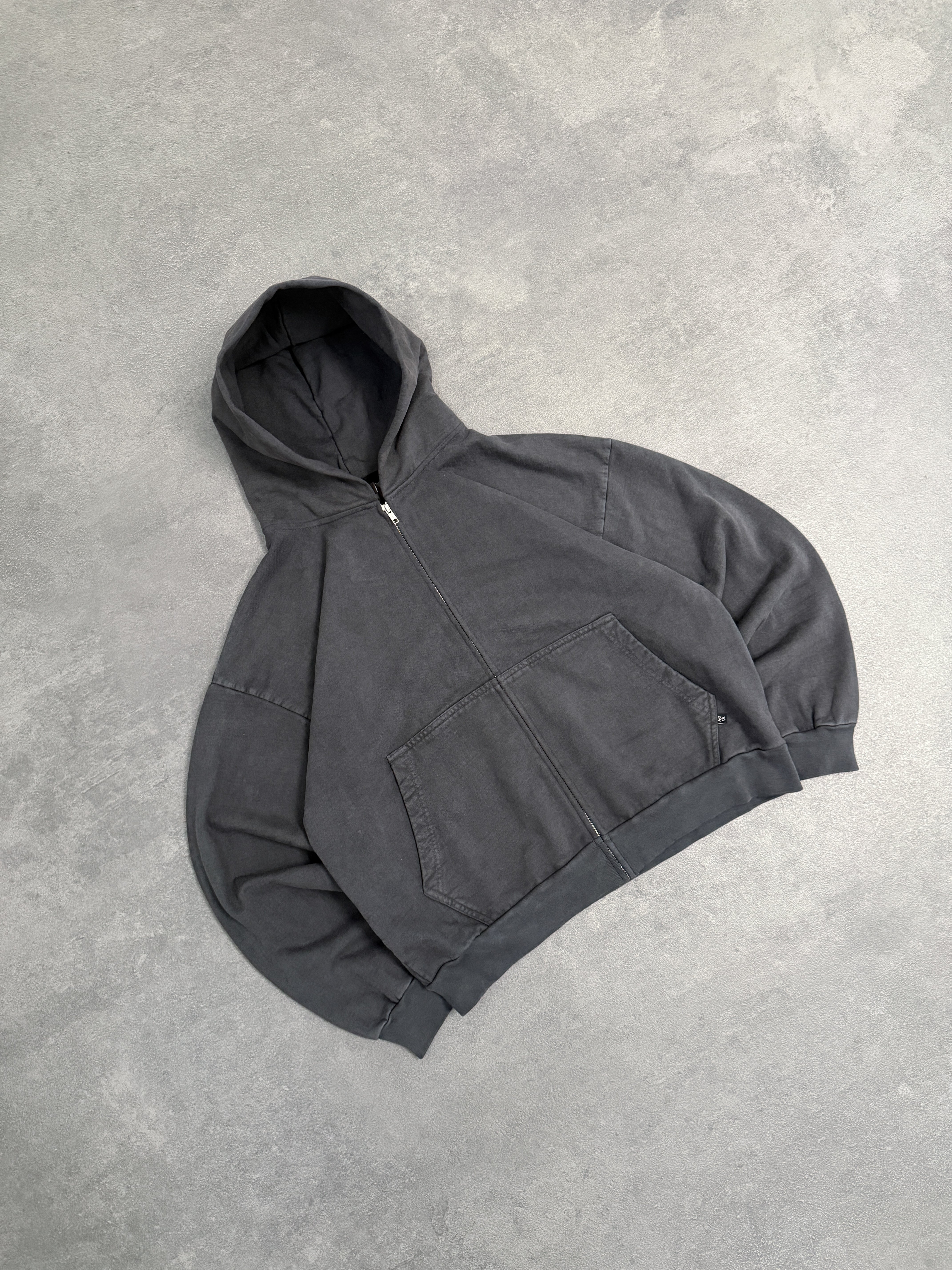 SLATE FADED ZIP-HOODIE