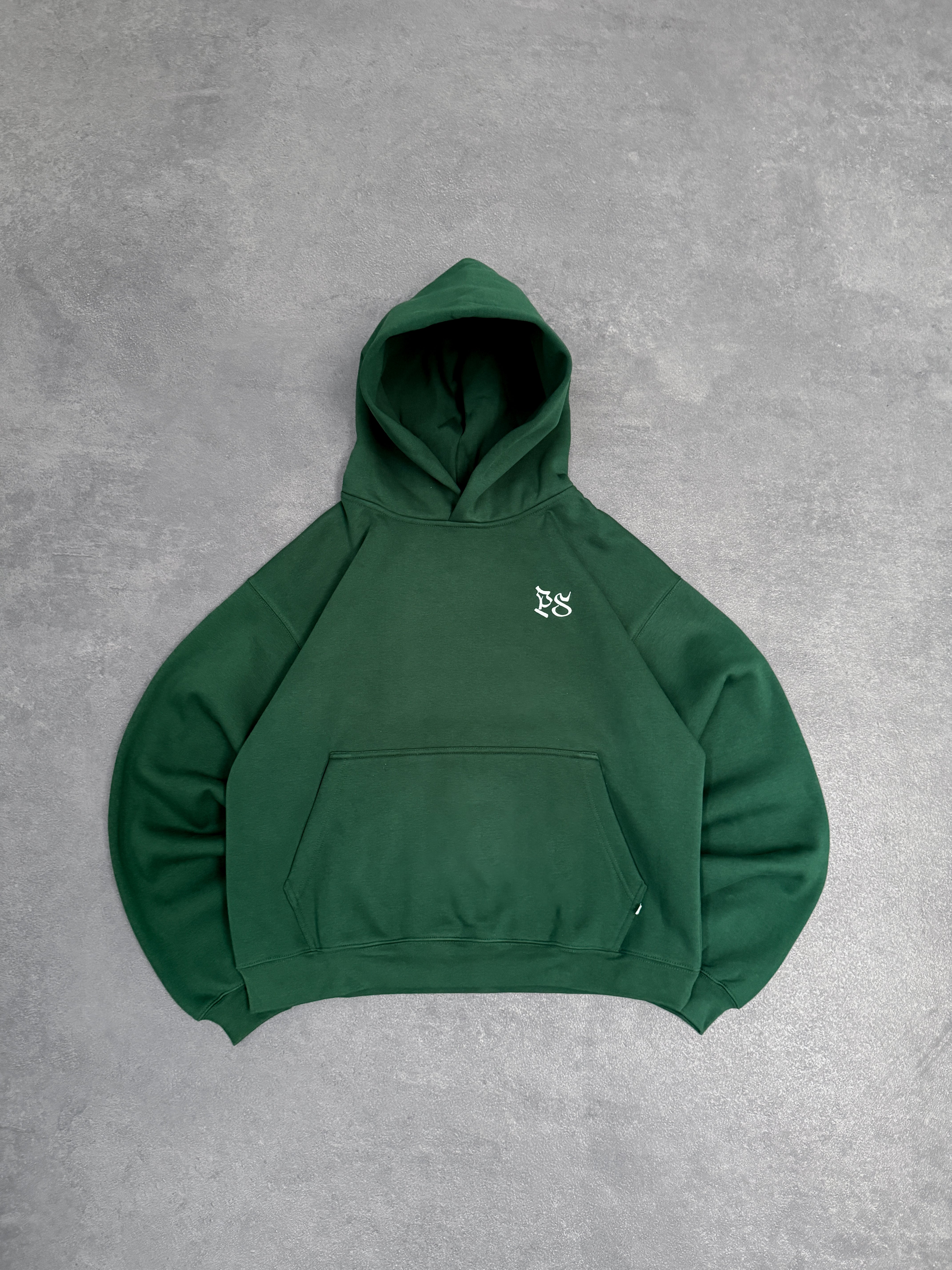 Pine Green Boxy Hoodie