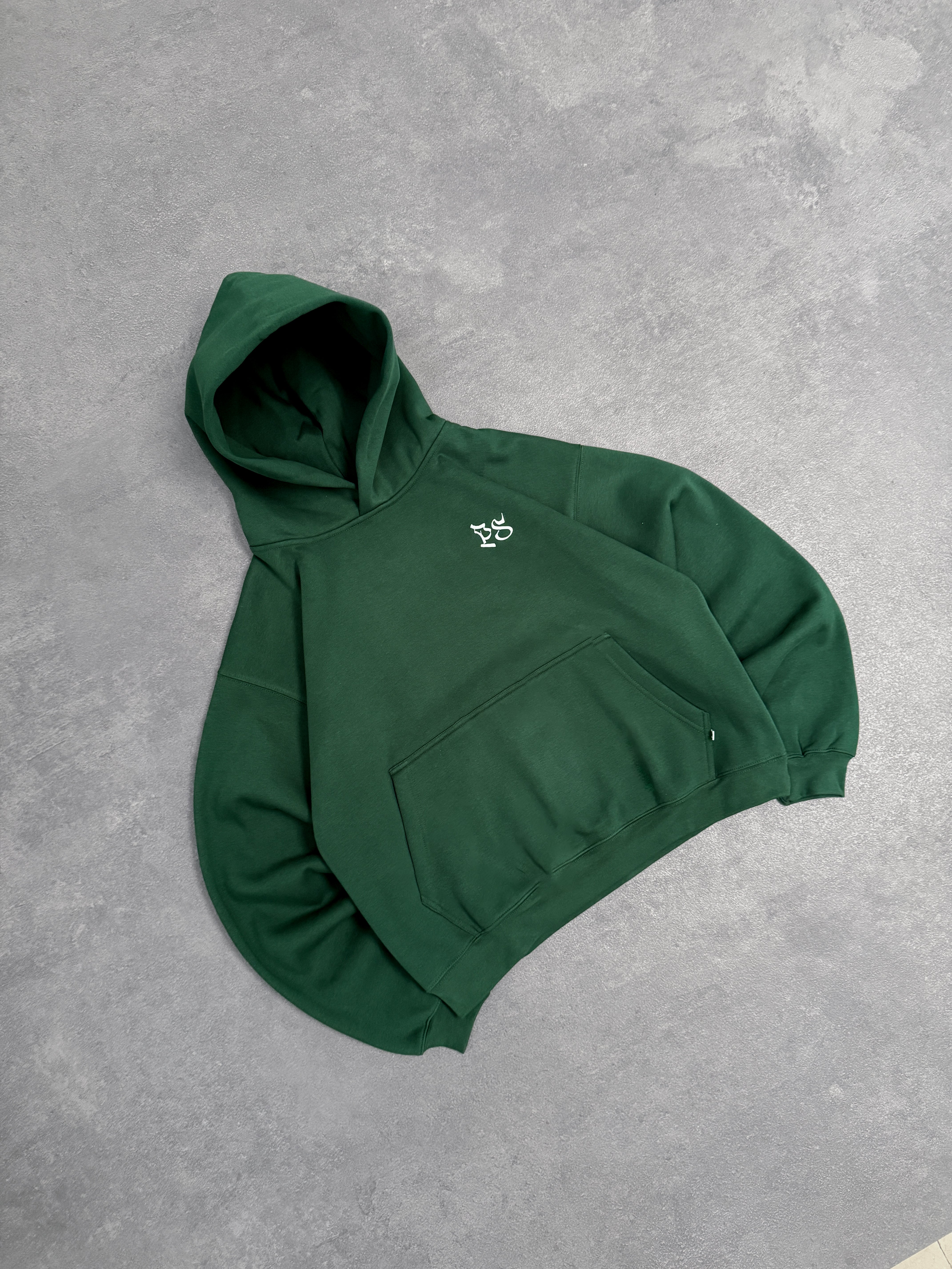 Pine Green Boxy Hoodie
