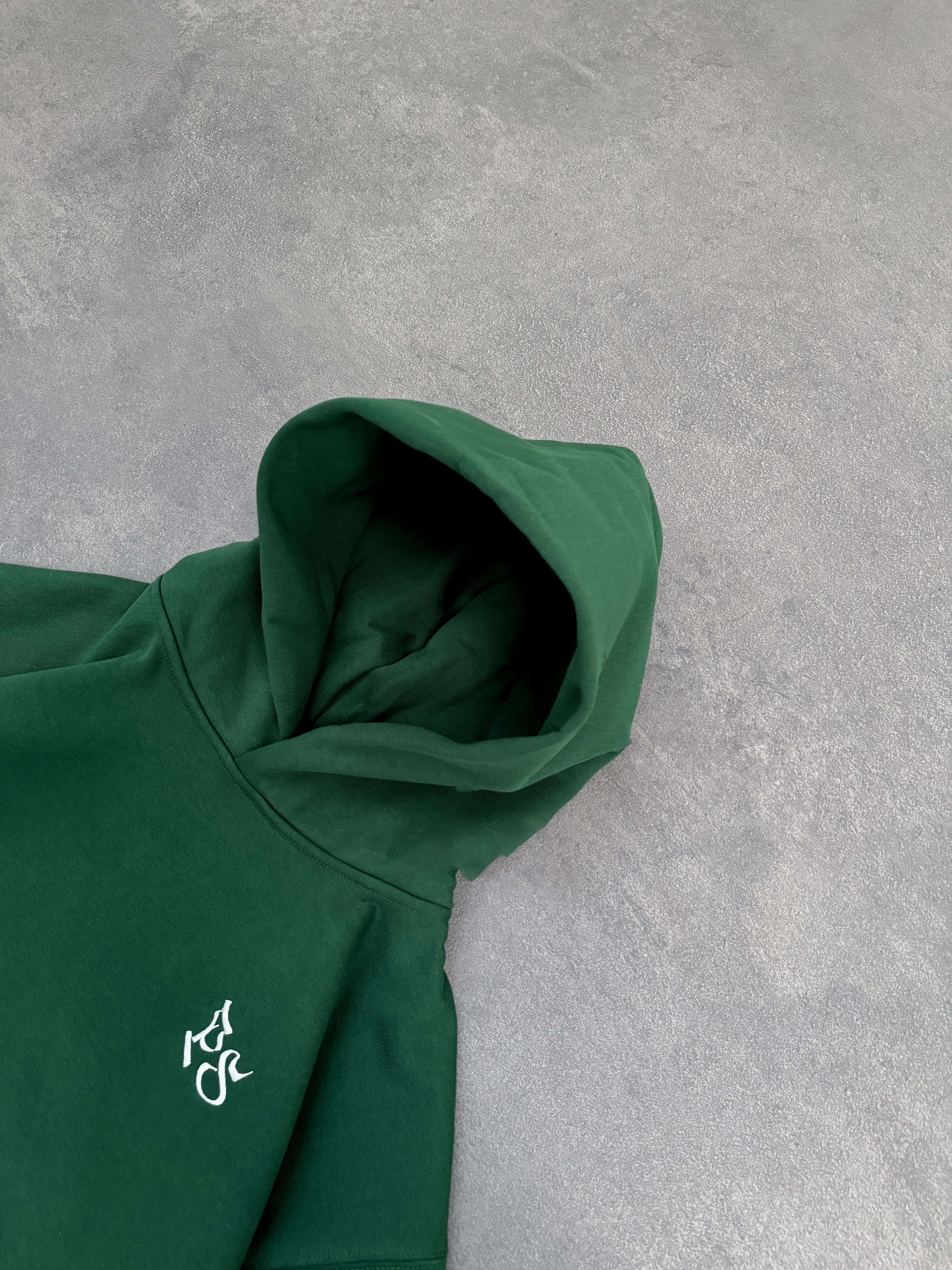 Pine Green Boxy Hoodie