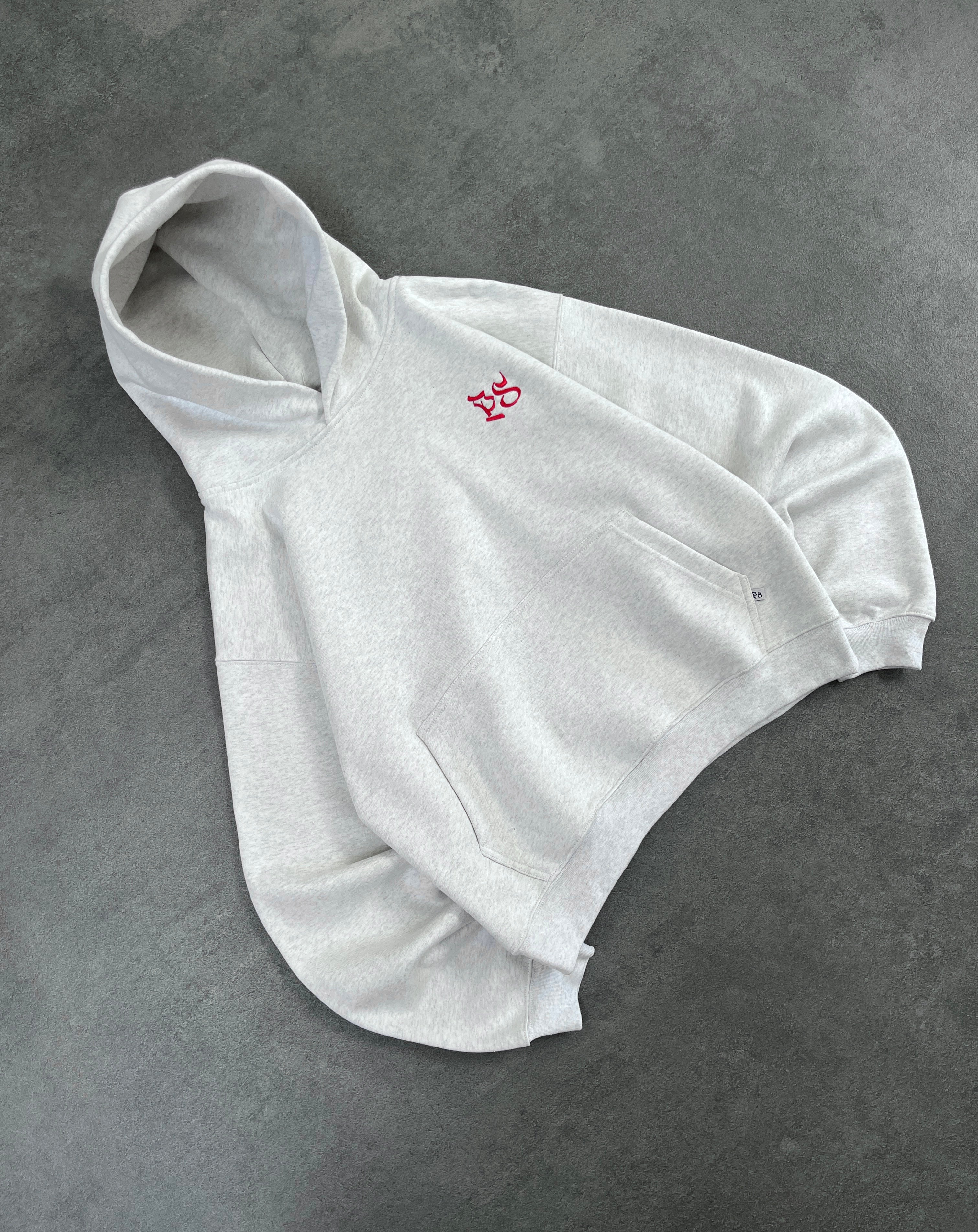 LIGHT GRAY BOXY HOODIE