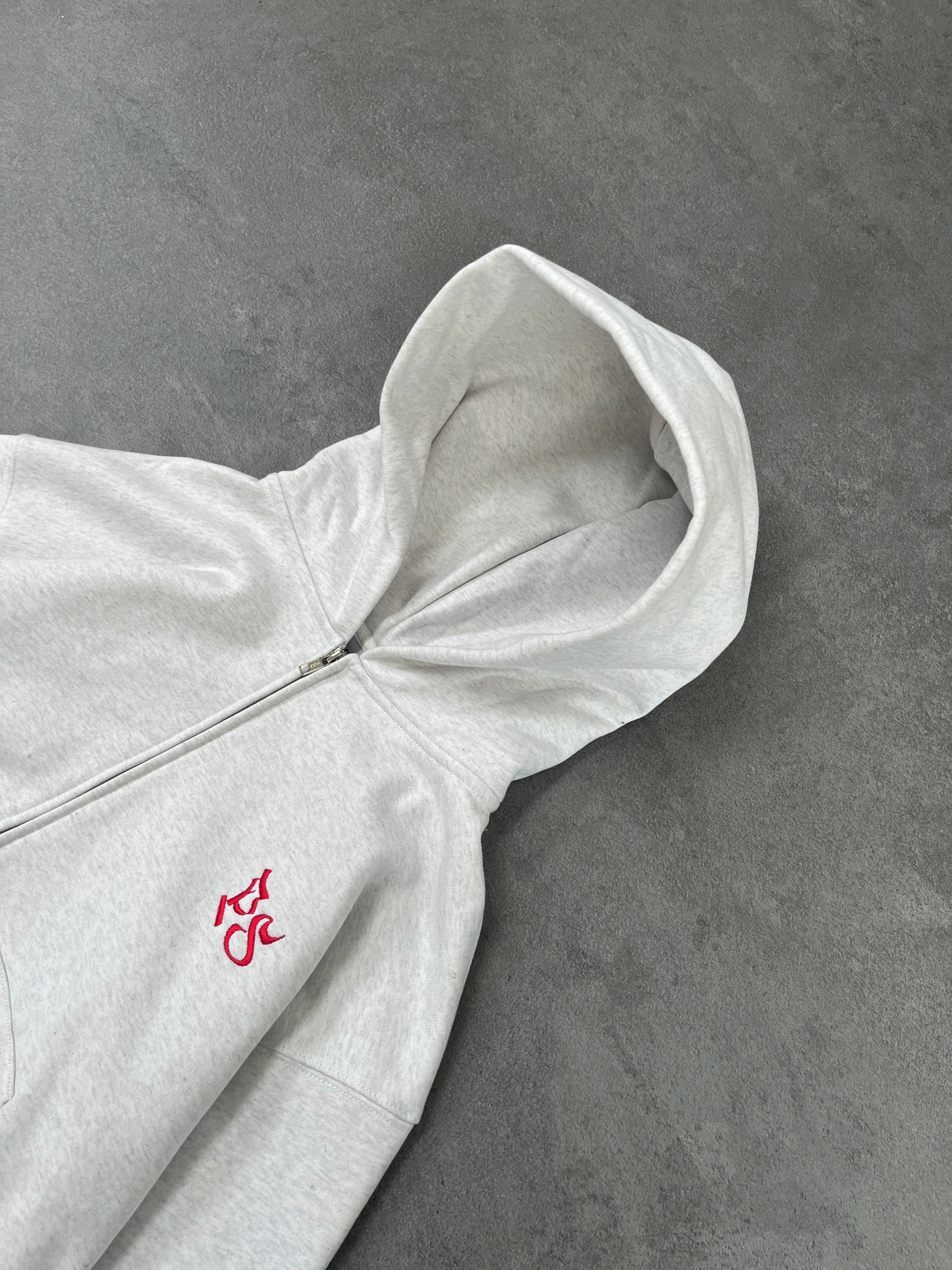LIGHT GRAY ZIP-HOODIE