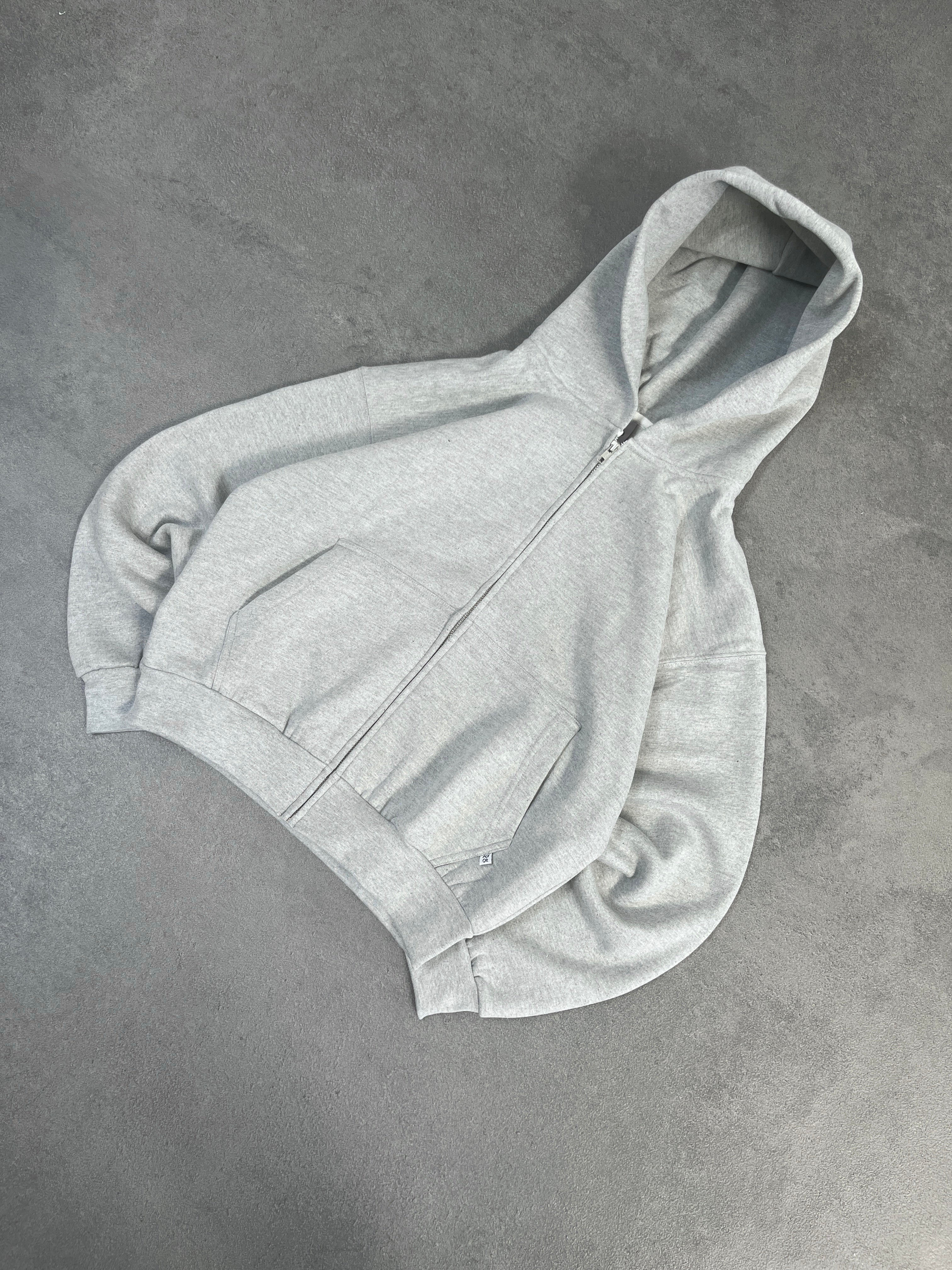 HEATHER GRAY ZIP-HOODIE