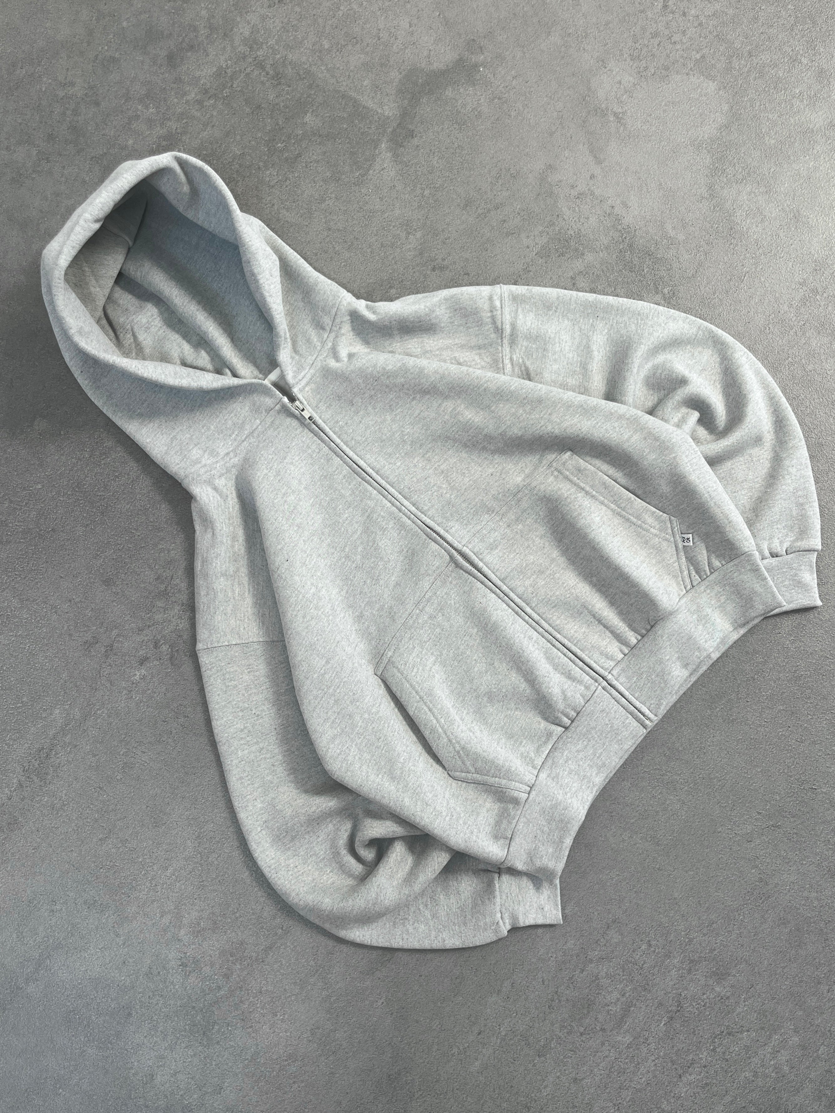 HEATHER GRAY ZIP-HOODIE