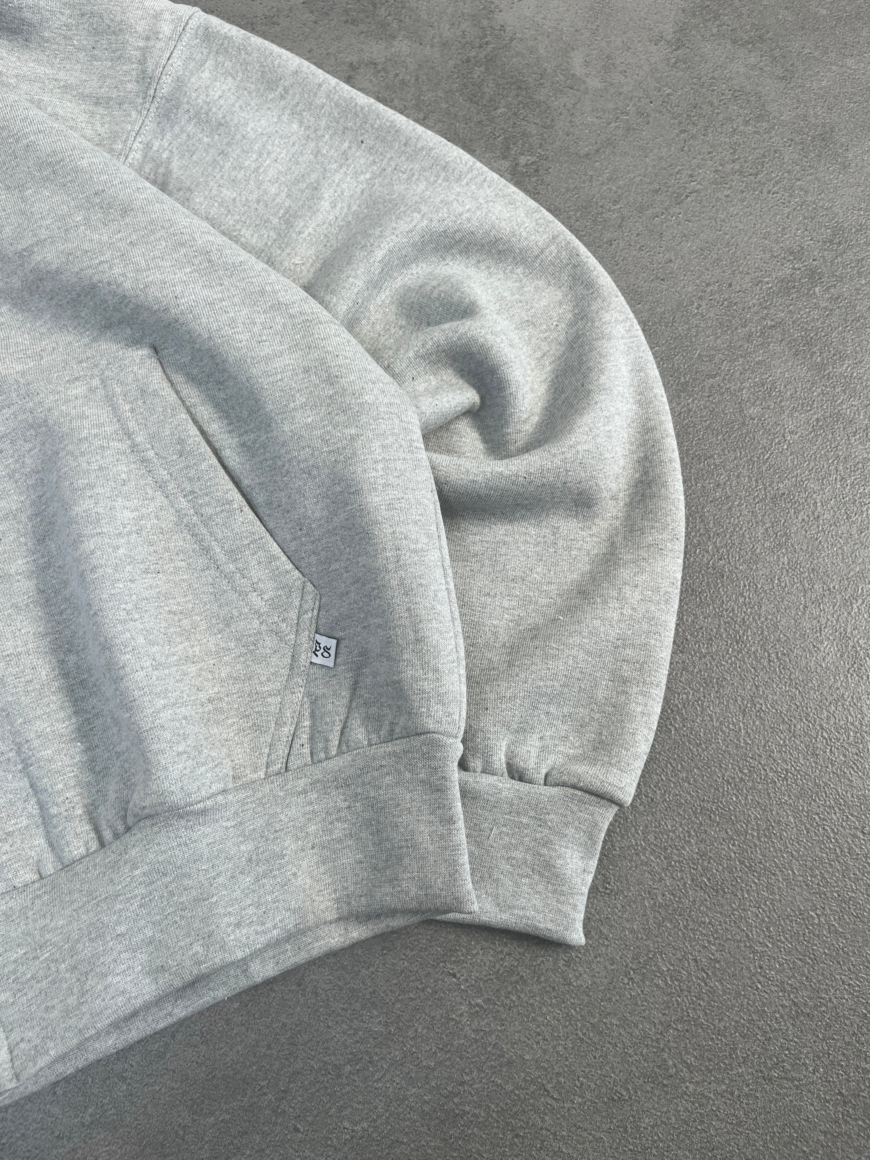 HEATHER GRAY ZIP-HOODIE