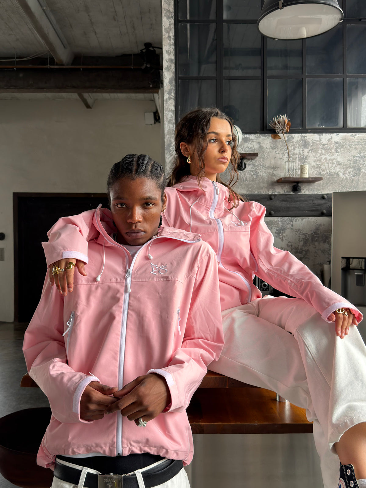 MIST RAIN JACKET — BABY PINK