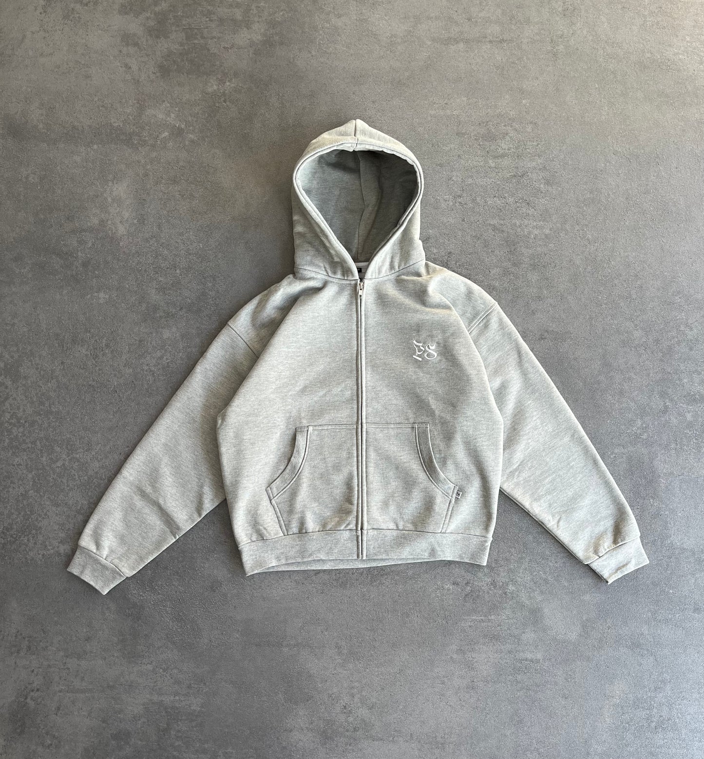 P.S. GRAY ZIP-HOODIE