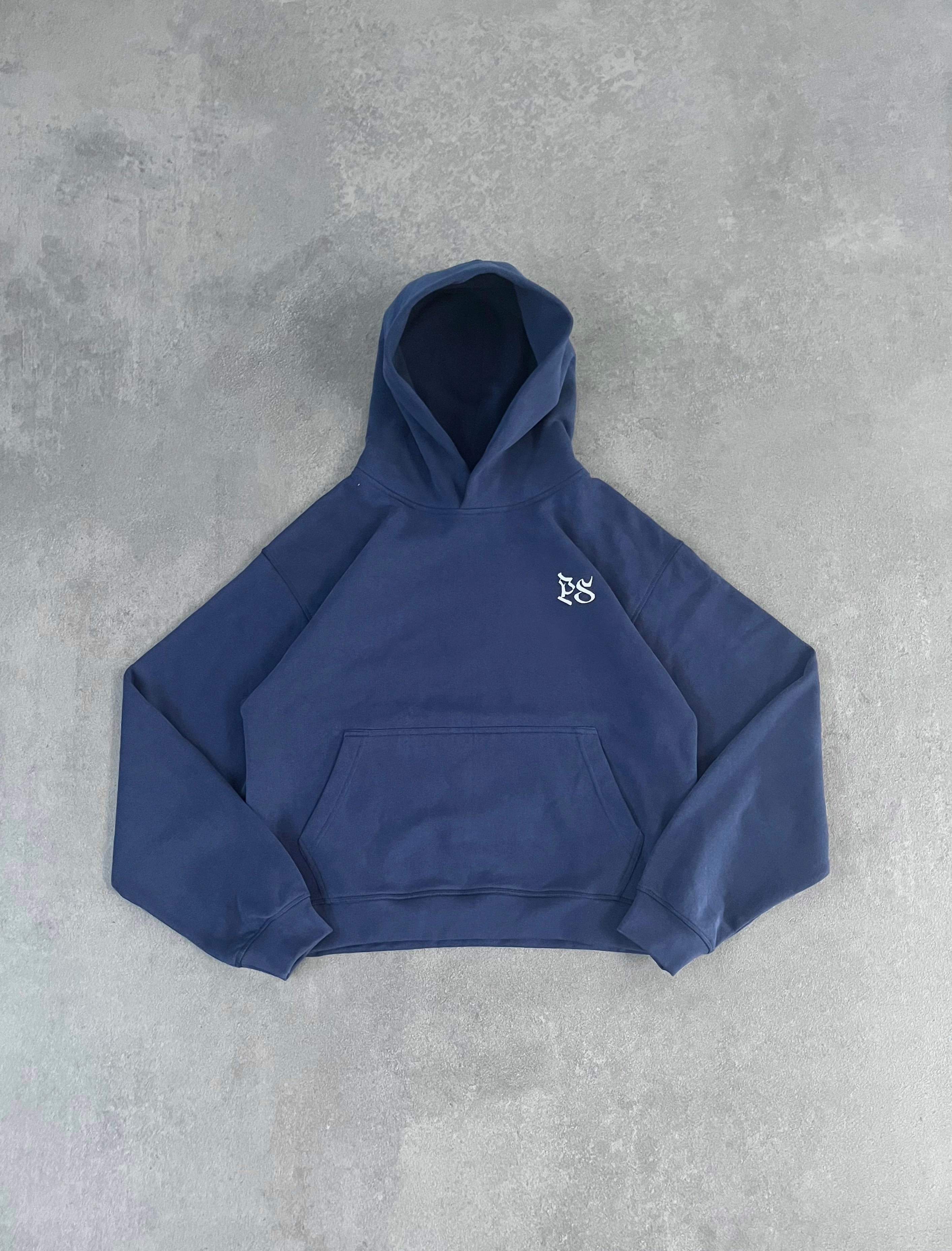 NAVY BOXY HOODIE