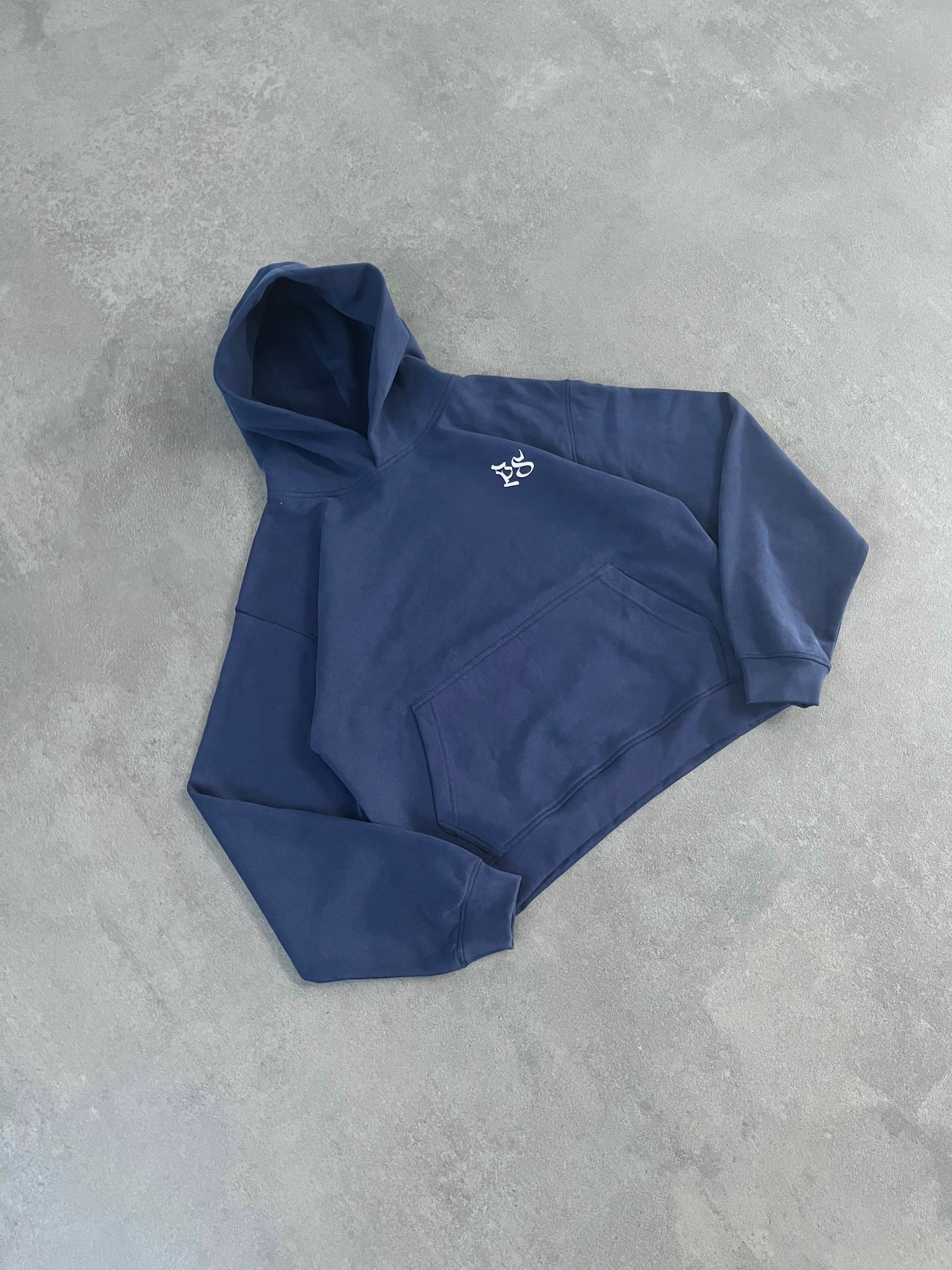 NAVY BOXY HOODIE