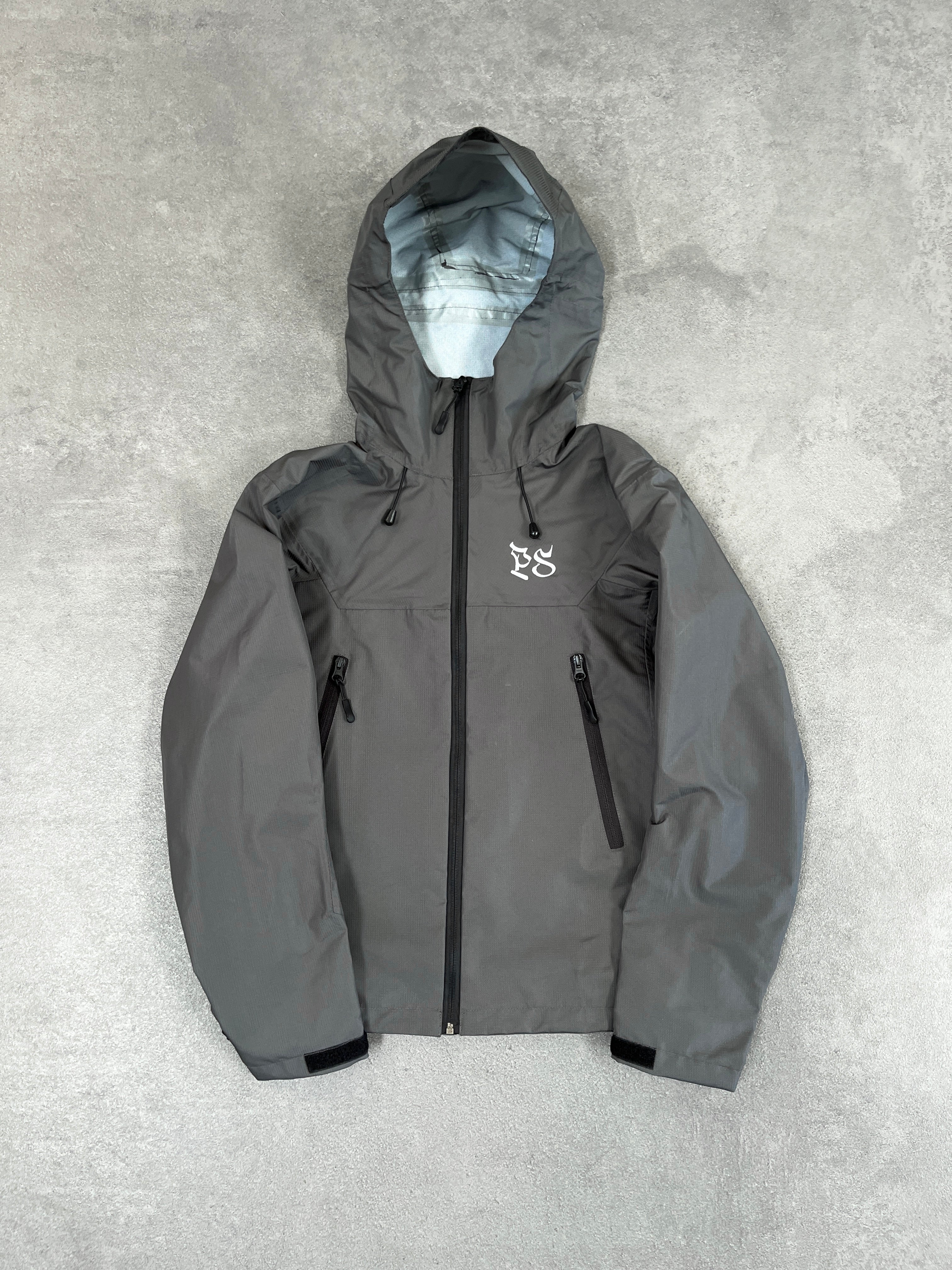 CHARCOAL GRAY RIPSTOP RAIN JACKET