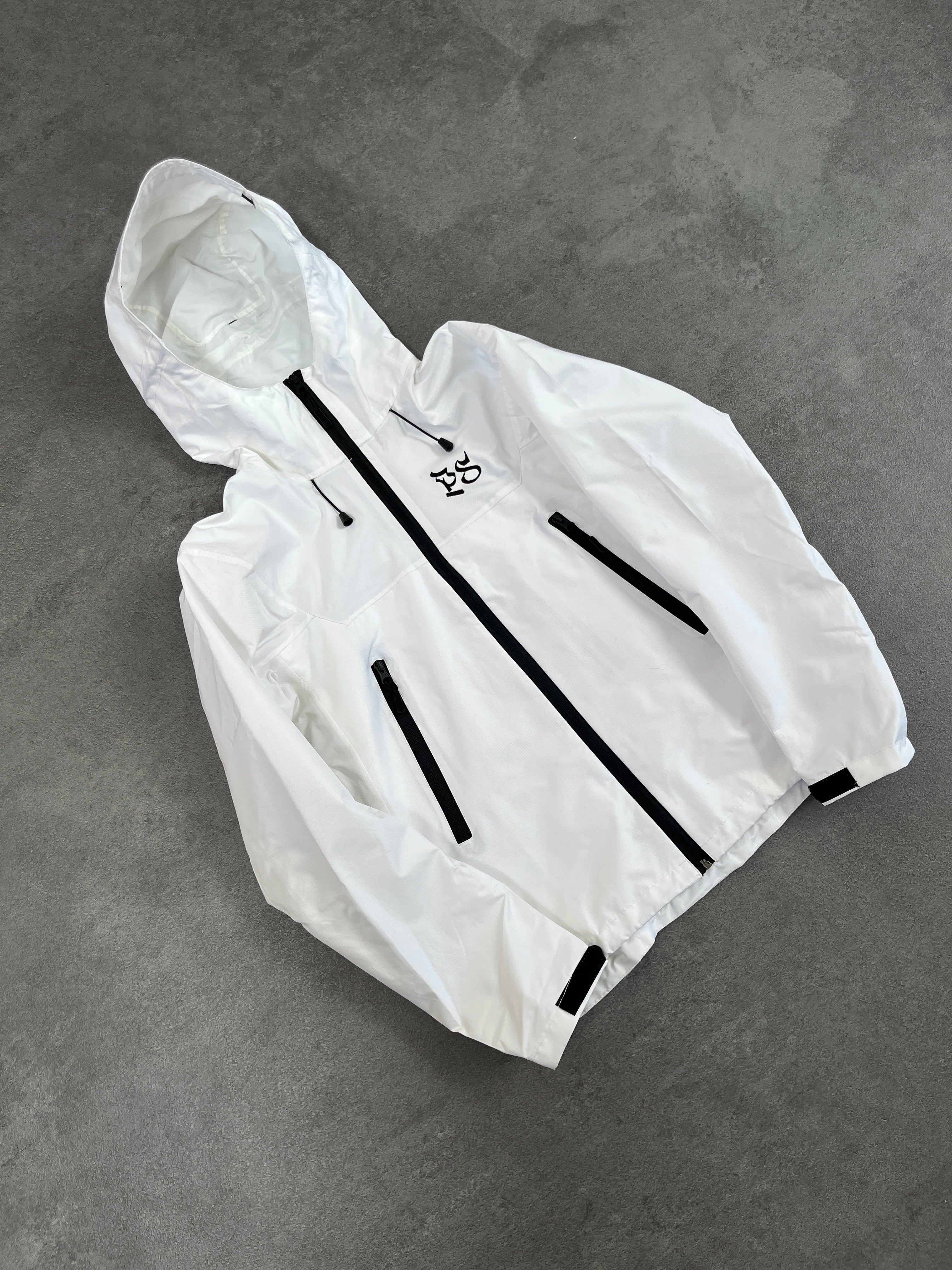 WHITE RIPSTOP RAIN JACKET