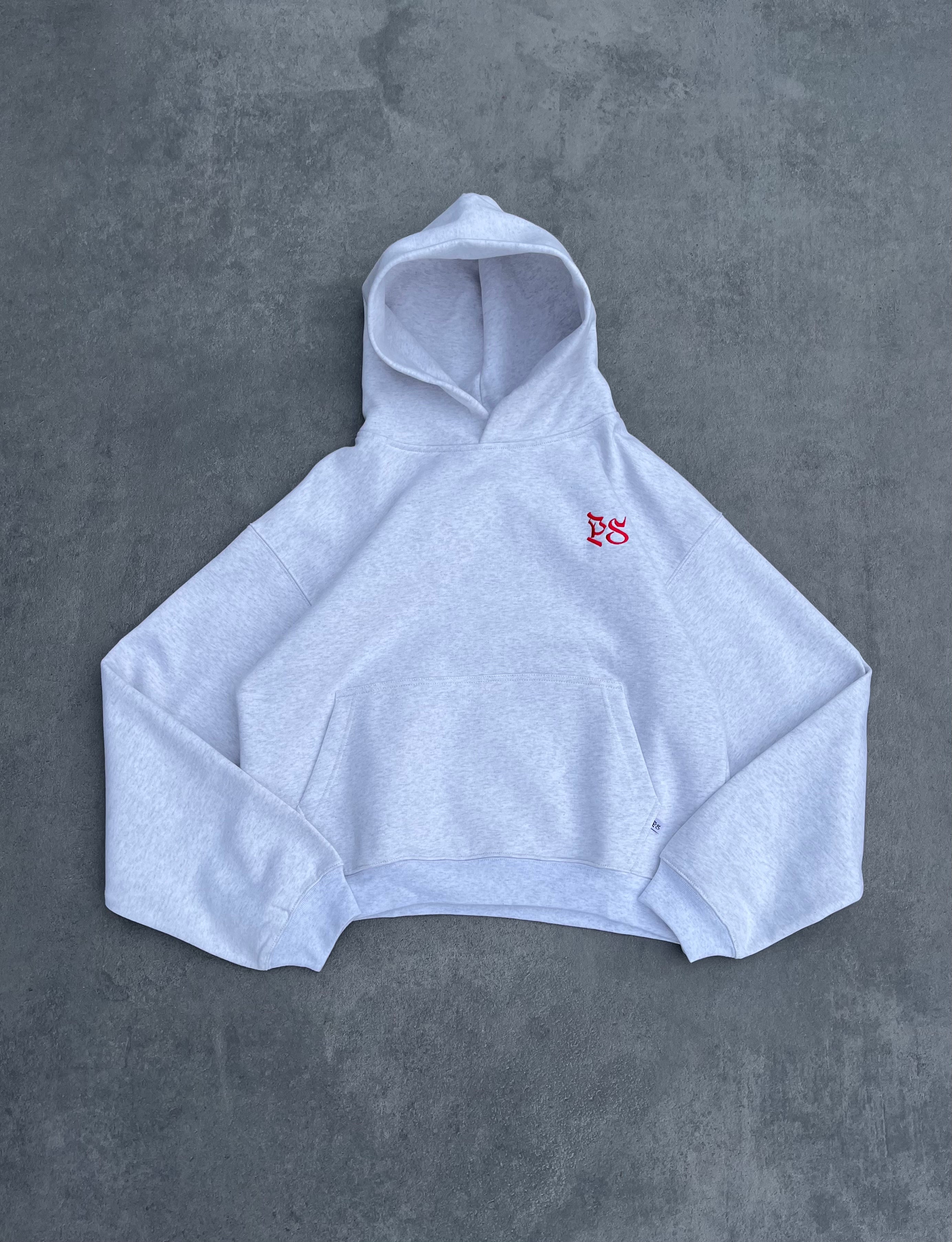 LIGHT GRAY BOXY HOODIE