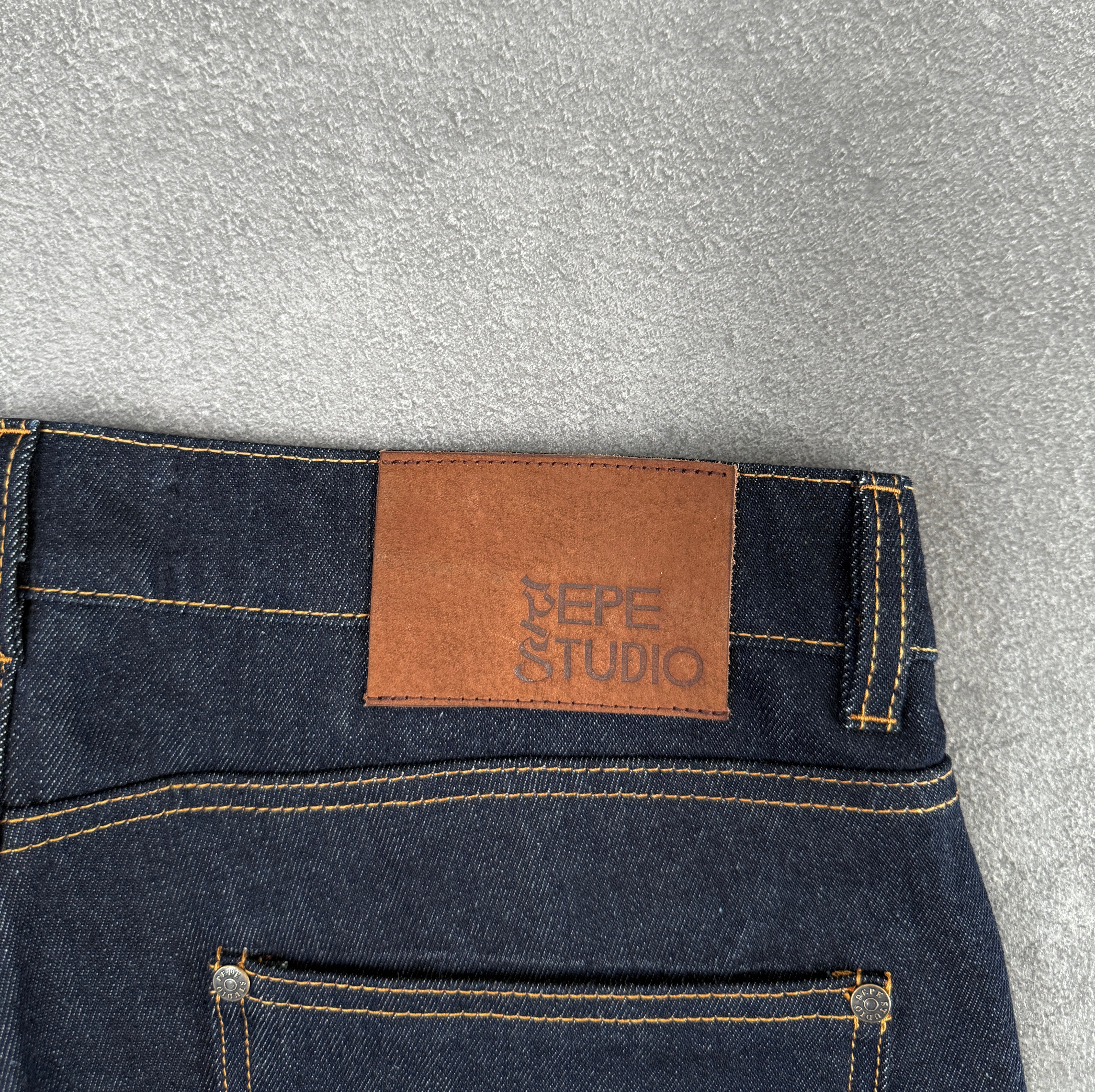 DARK BLUE RAW DENIM PANT