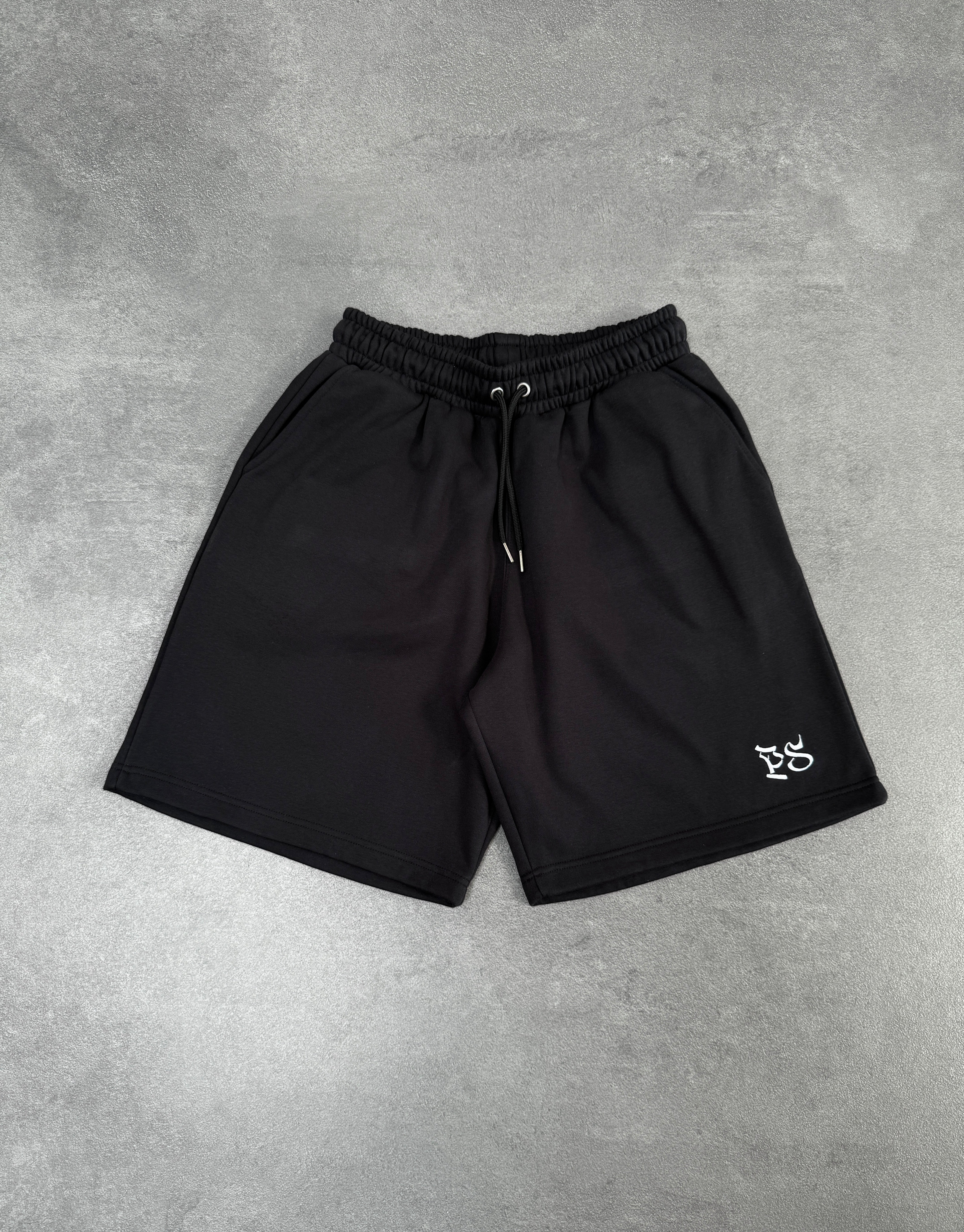 BLACK SWEATS SHORTS