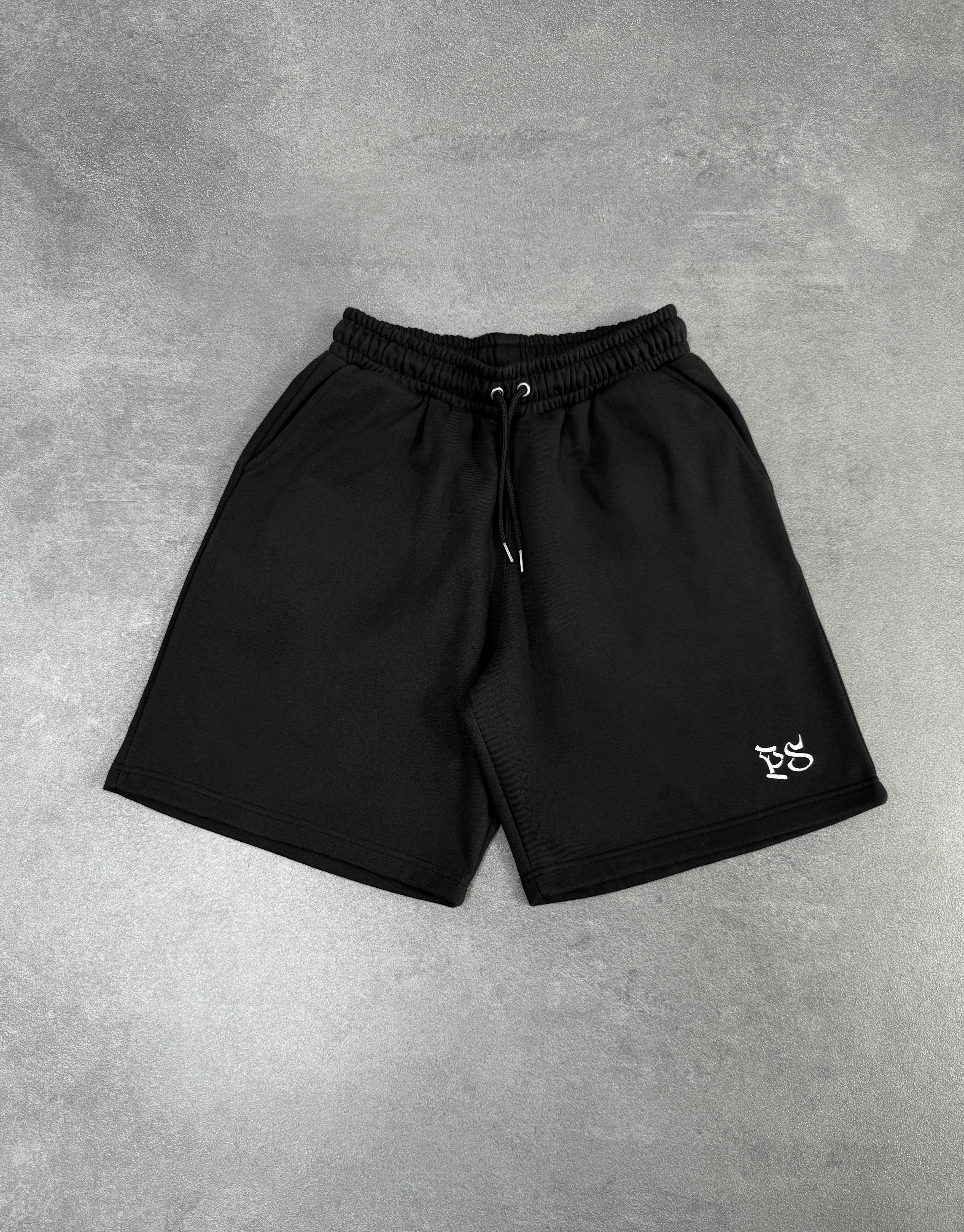 BLACK SWEATS SHORTS