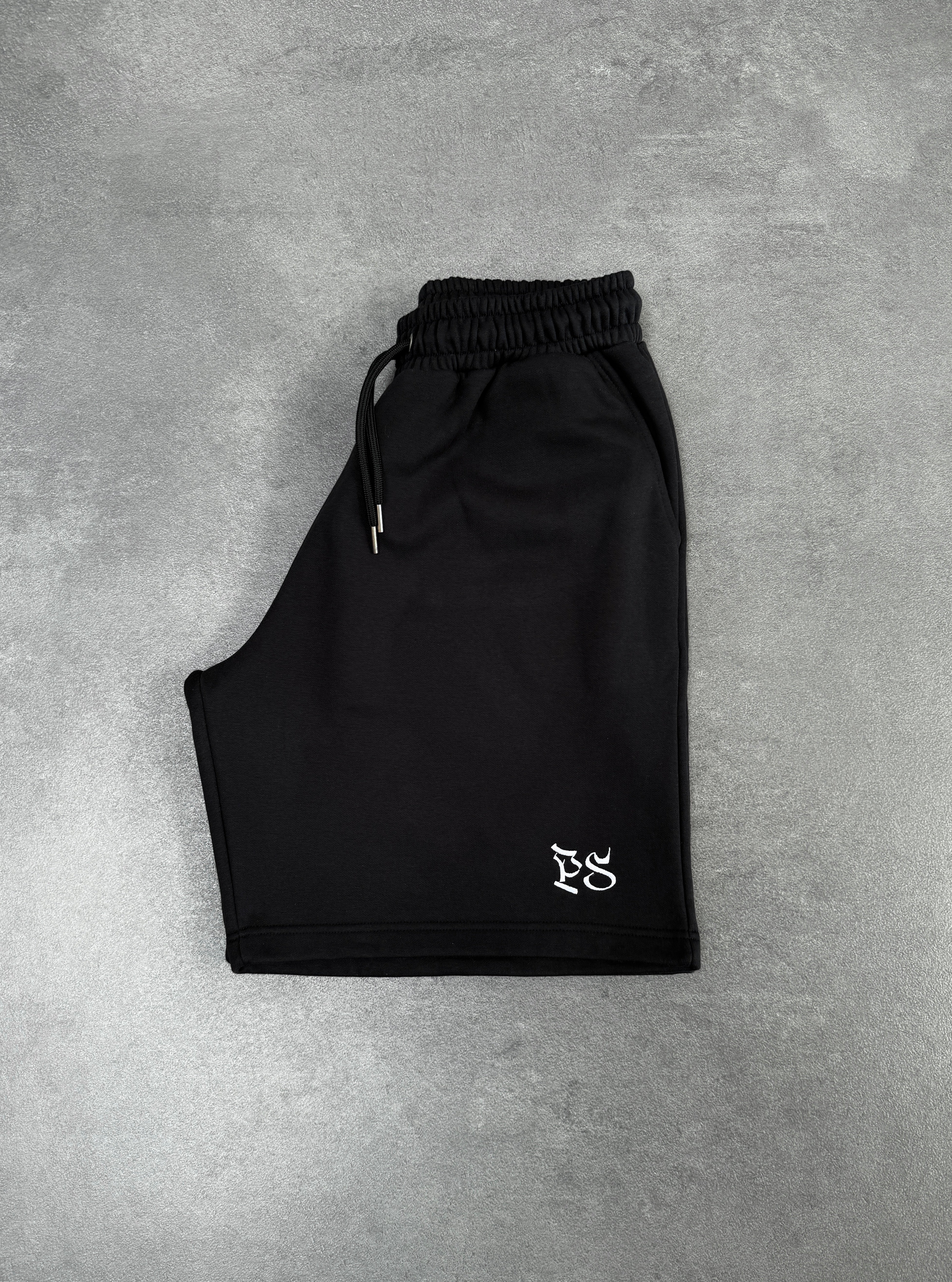 BLACK SWEATS SHORTS