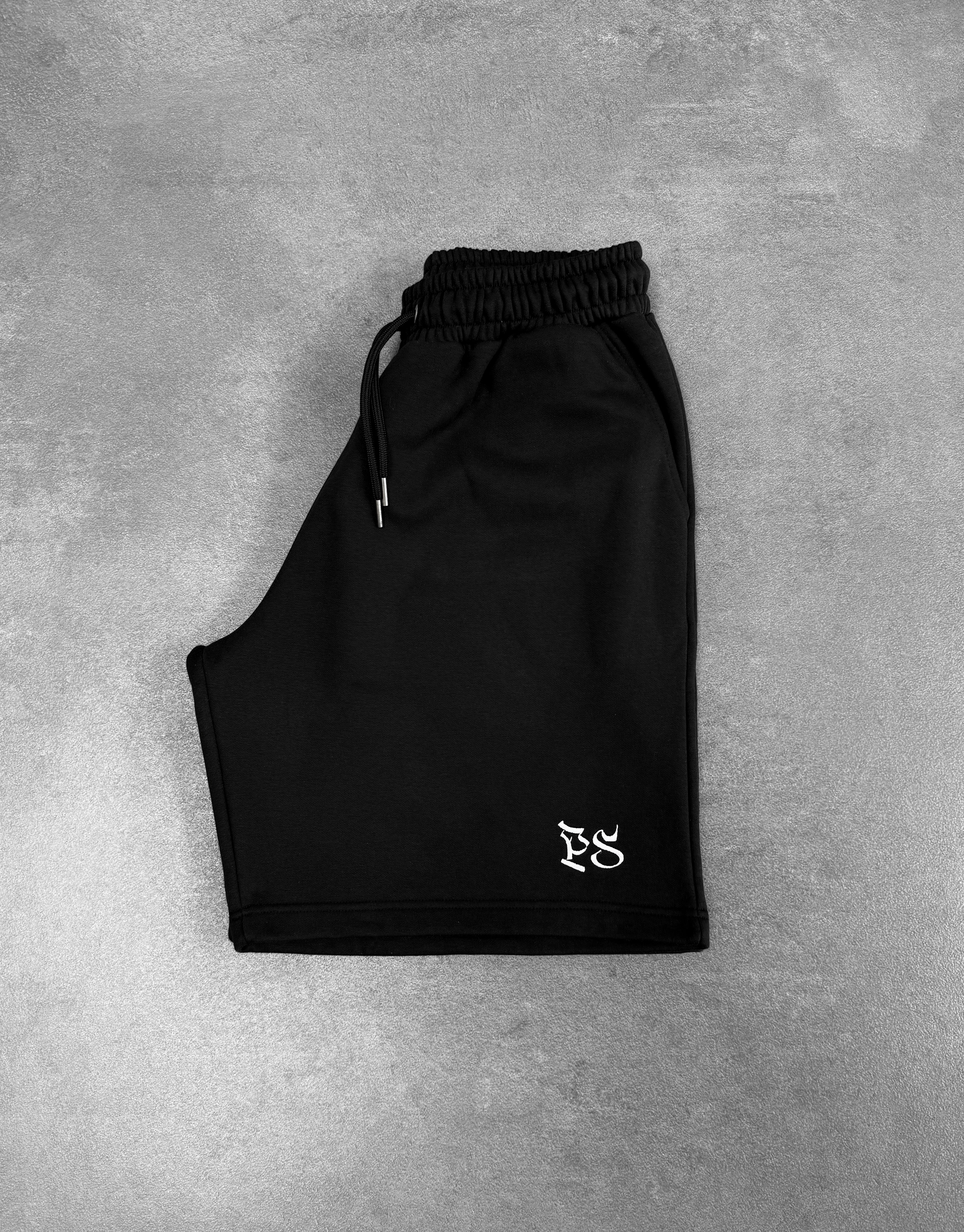 BLACK SWEATS SHORTS