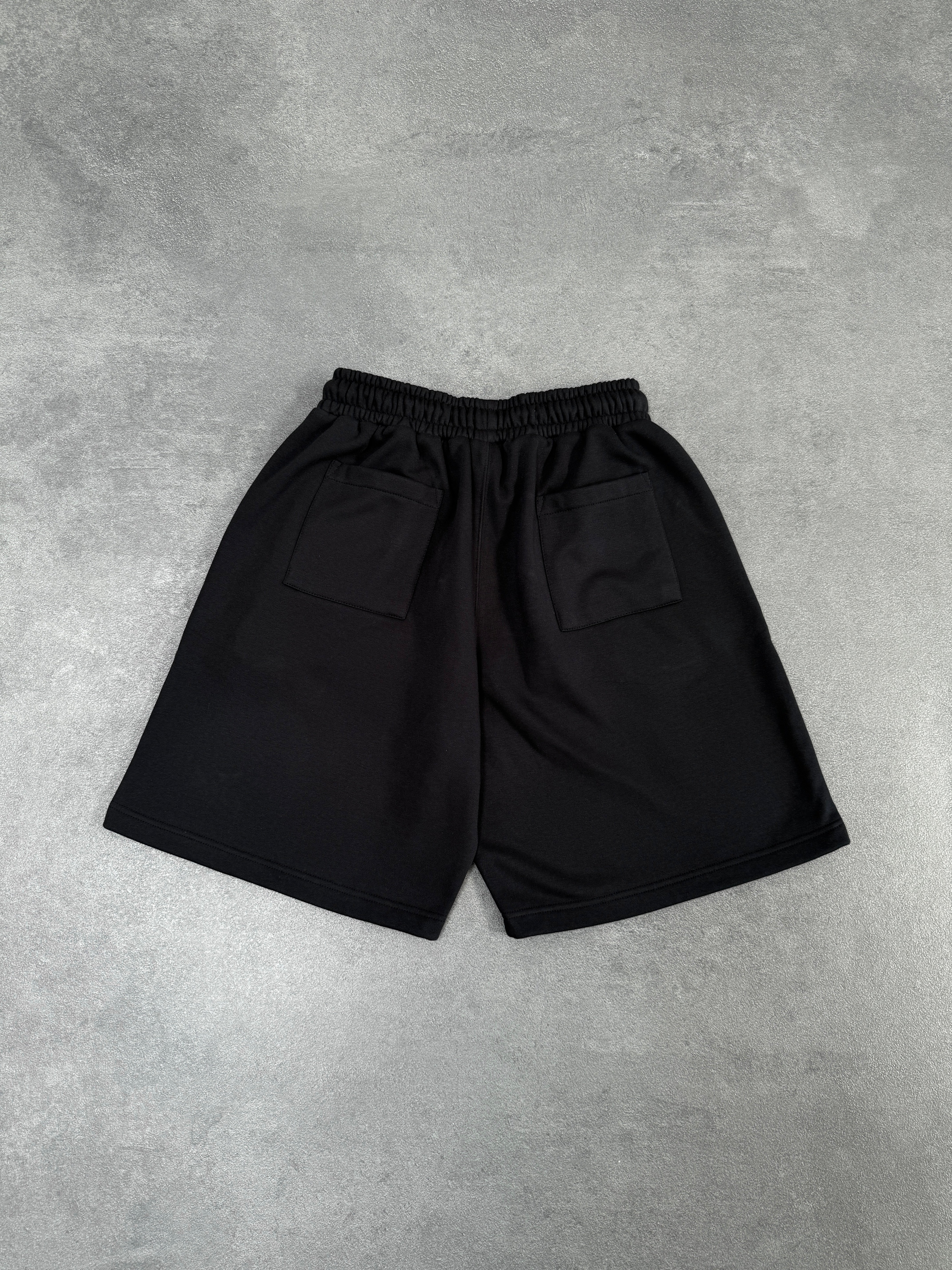BLACK SWEATS SHORTS