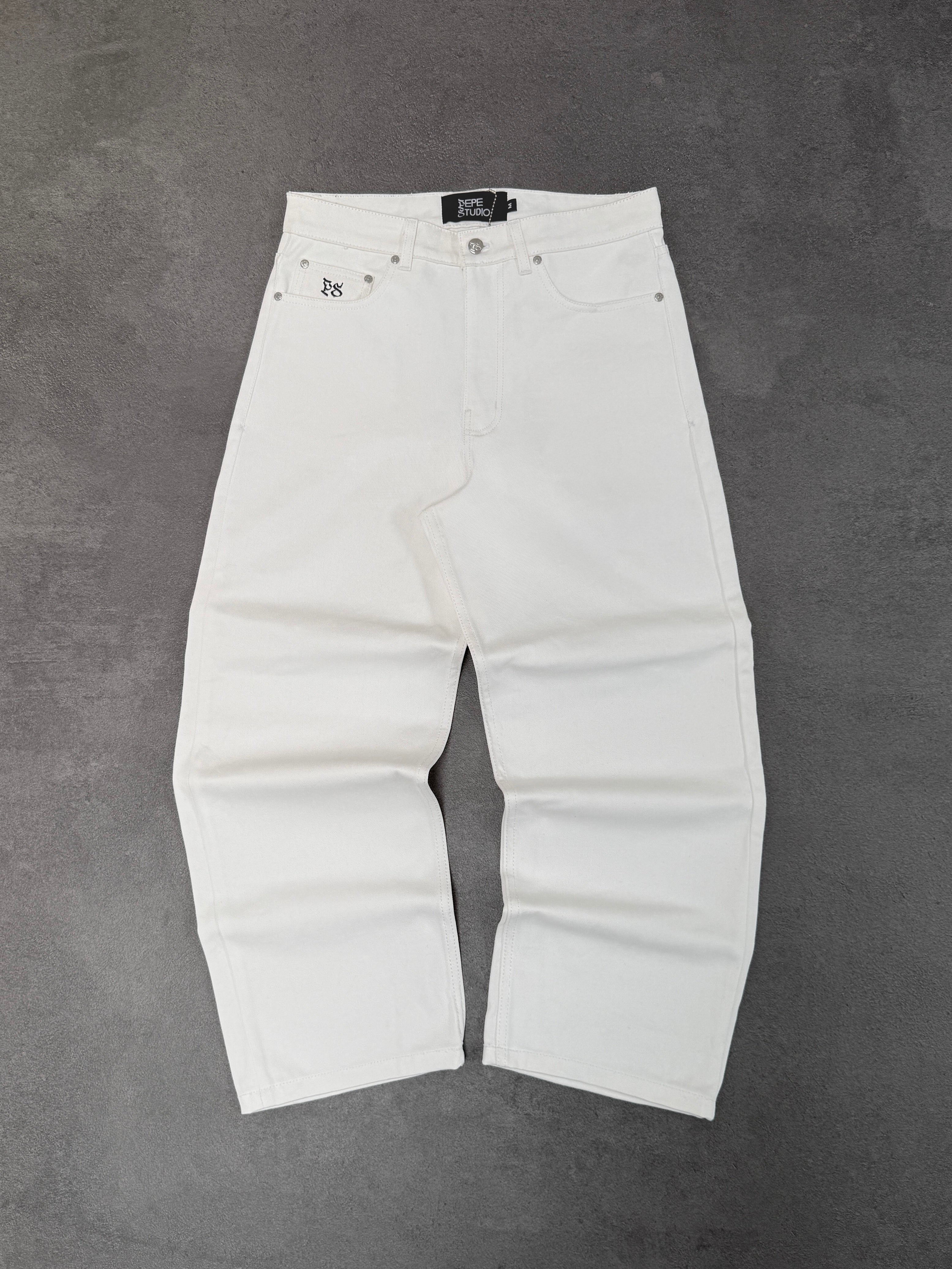 IVORY RAW DENIM PANT - WHITE VERSION