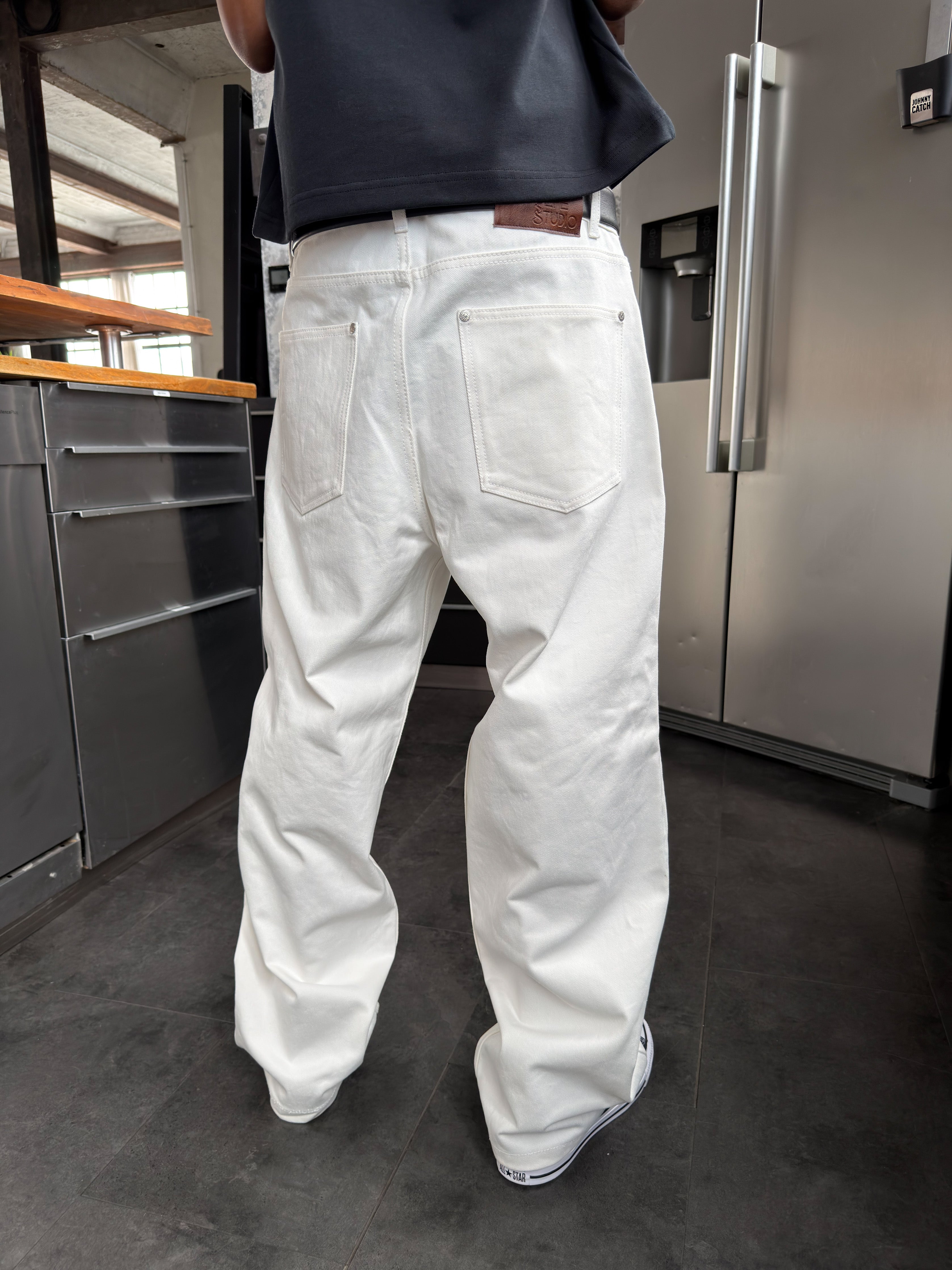 IVORY RAW DENIM PANT - WHITE VERSION
