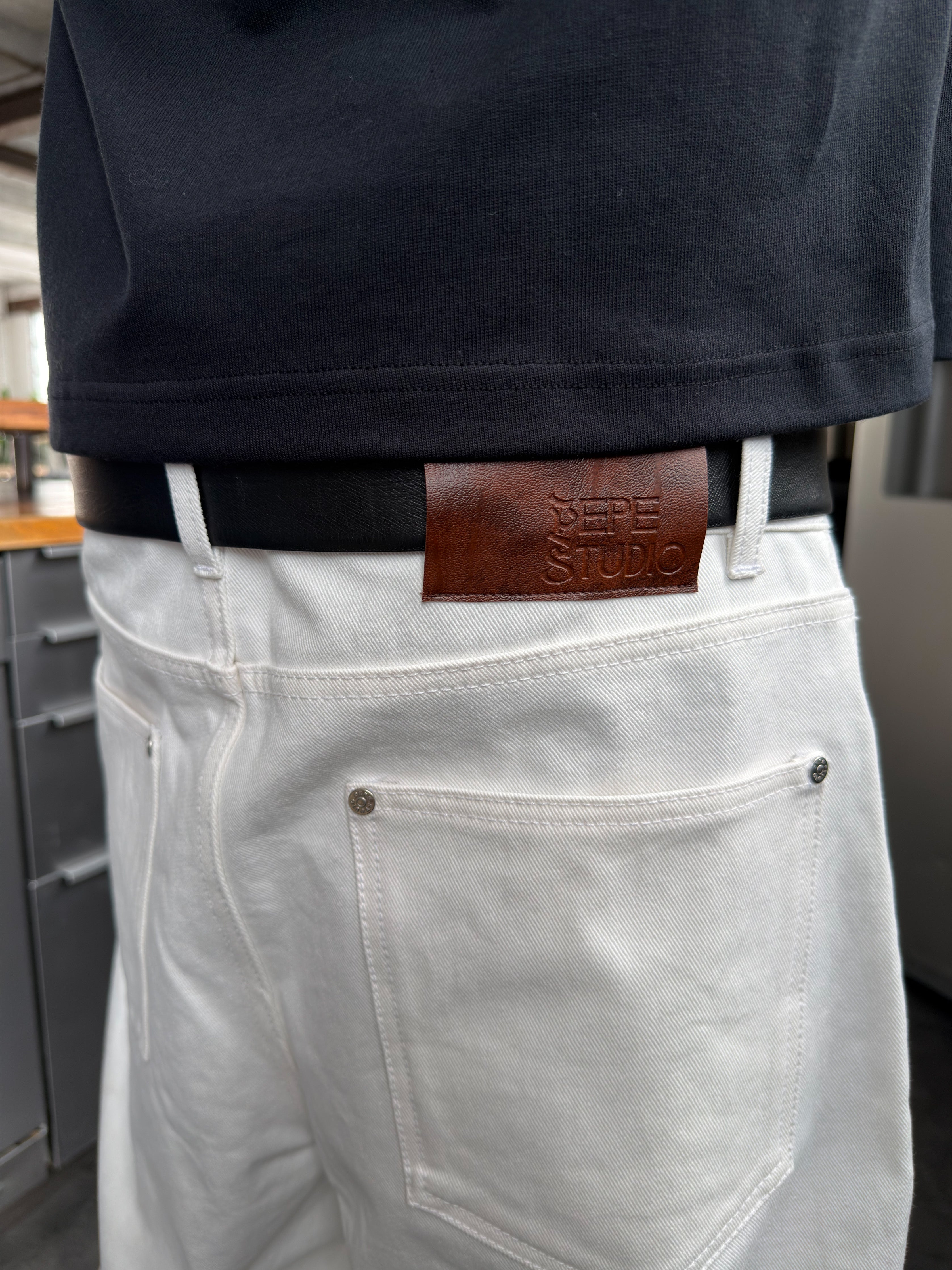 IVORY RAW DENIM PANT - WHITE VERSION