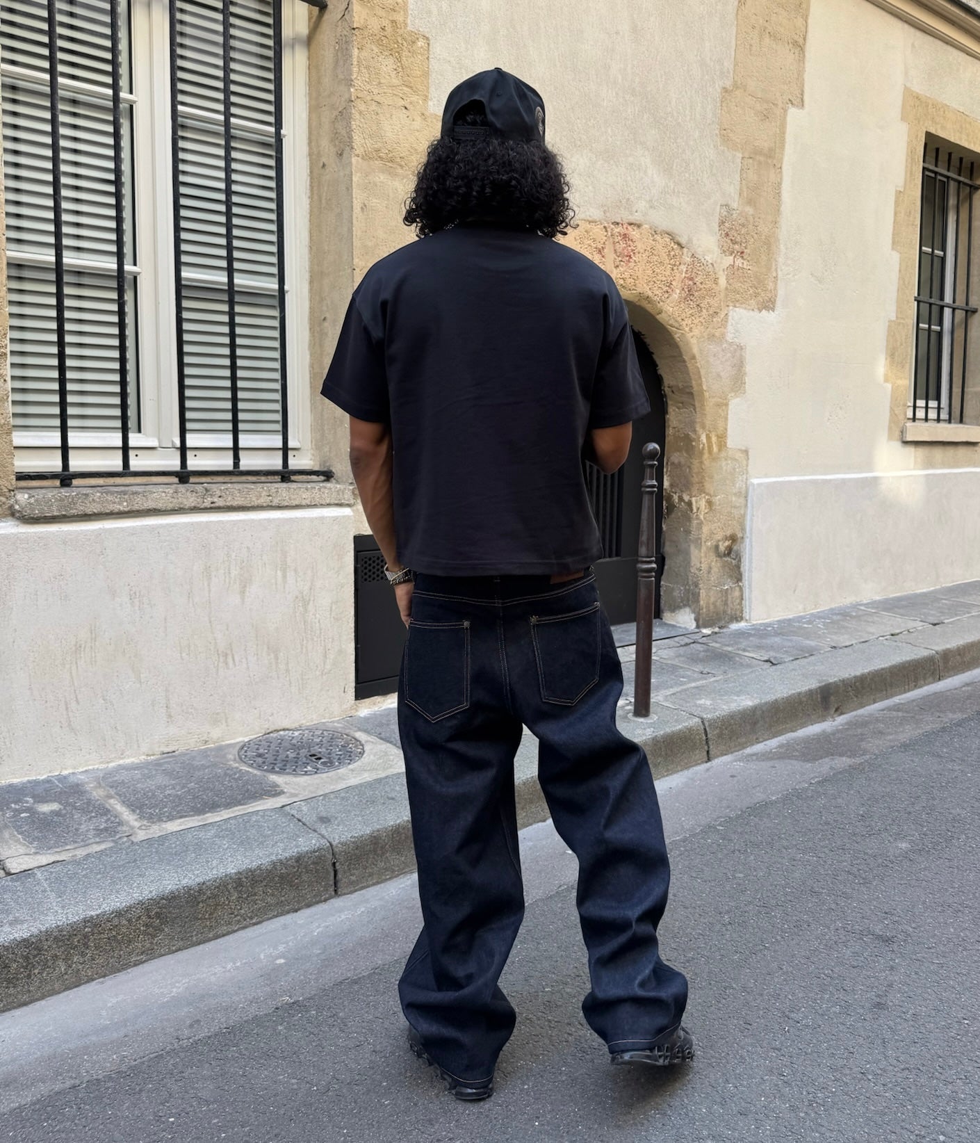 DARK BLUE RAW DENIM PANT