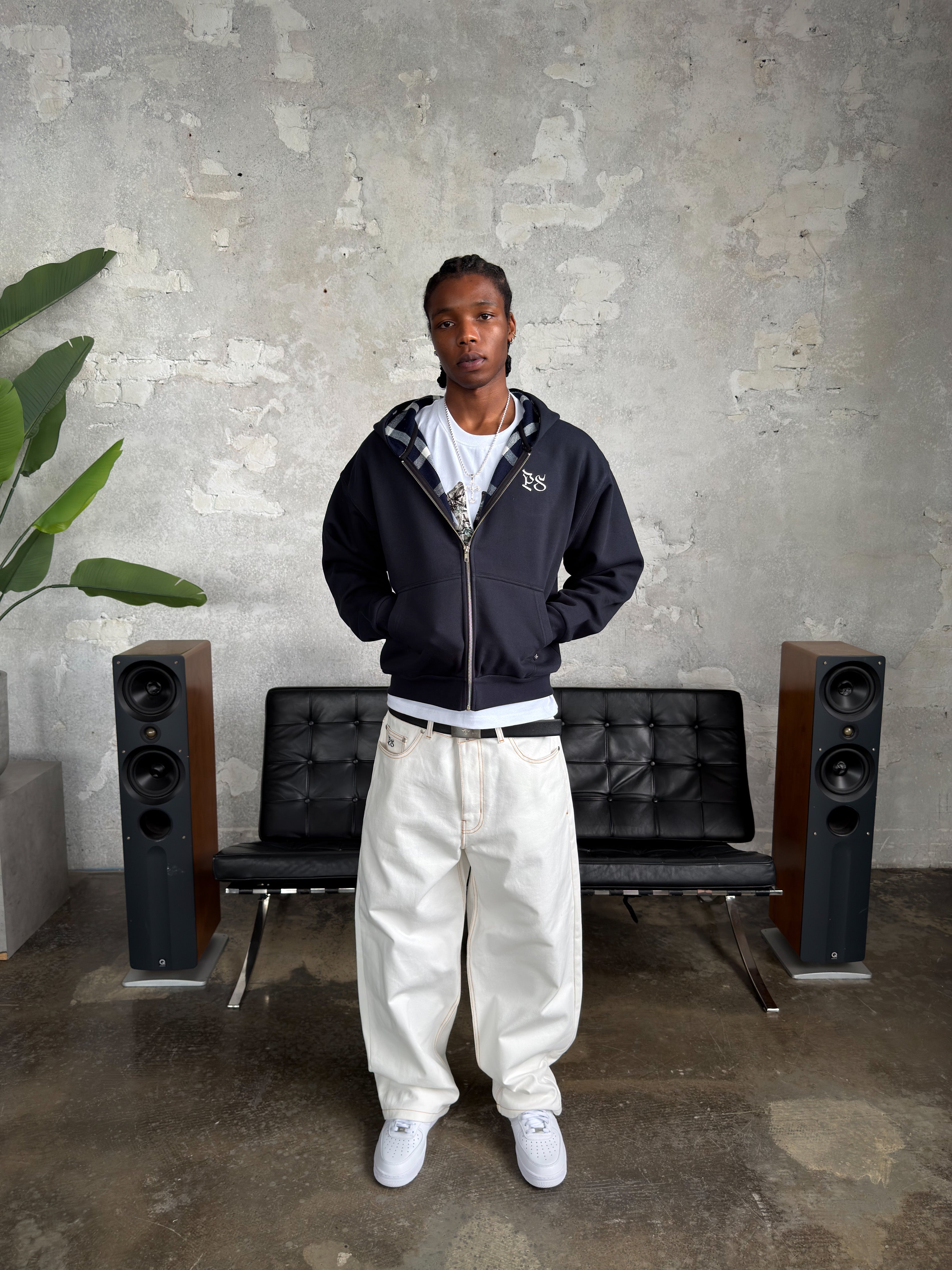 IVORY RAW DENIM PANT