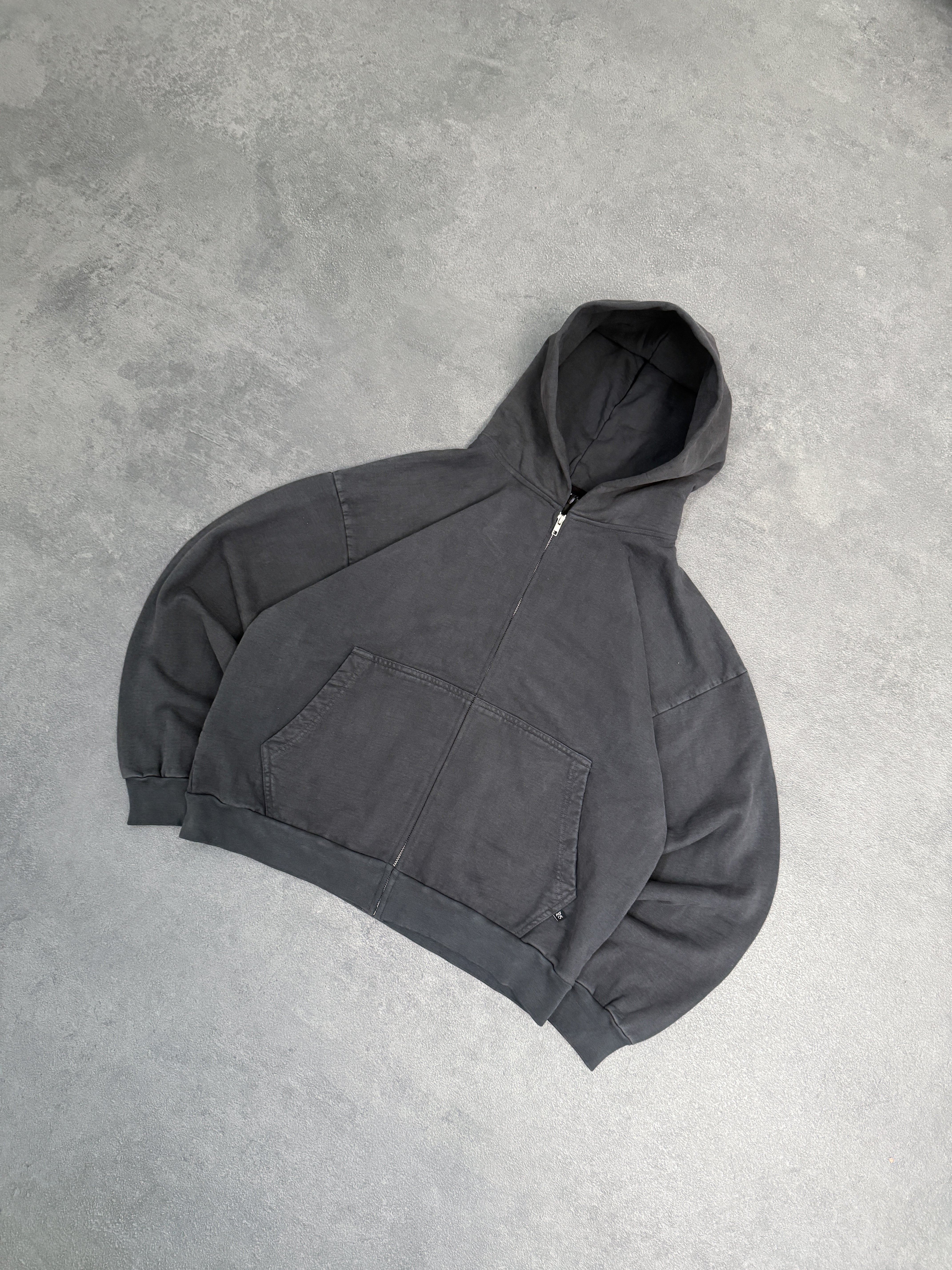 SLATE FADED ZIP-HOODIE
