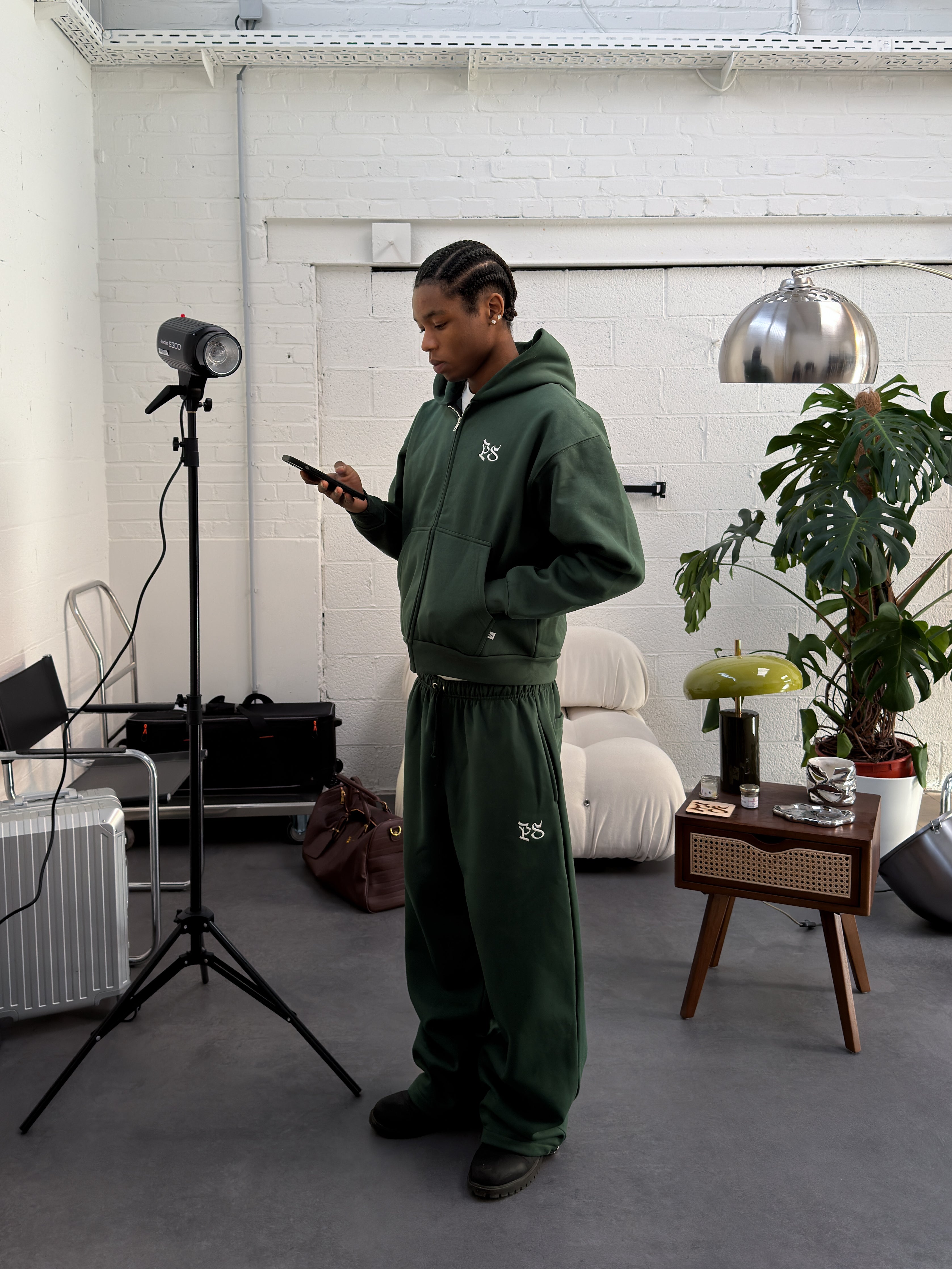 Pine Green Baggy Trouser